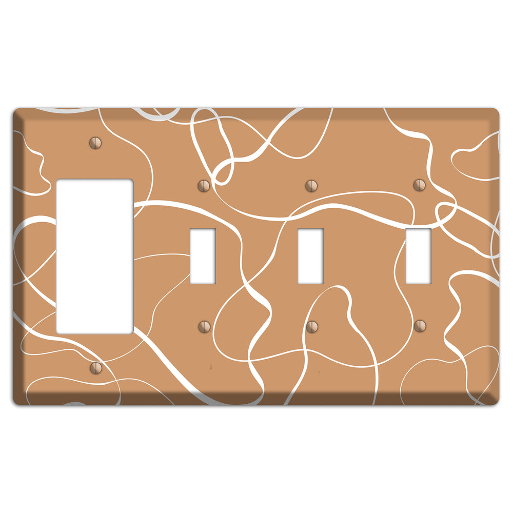 Wandering Thread Rocker / 3 Toggle Wallplate