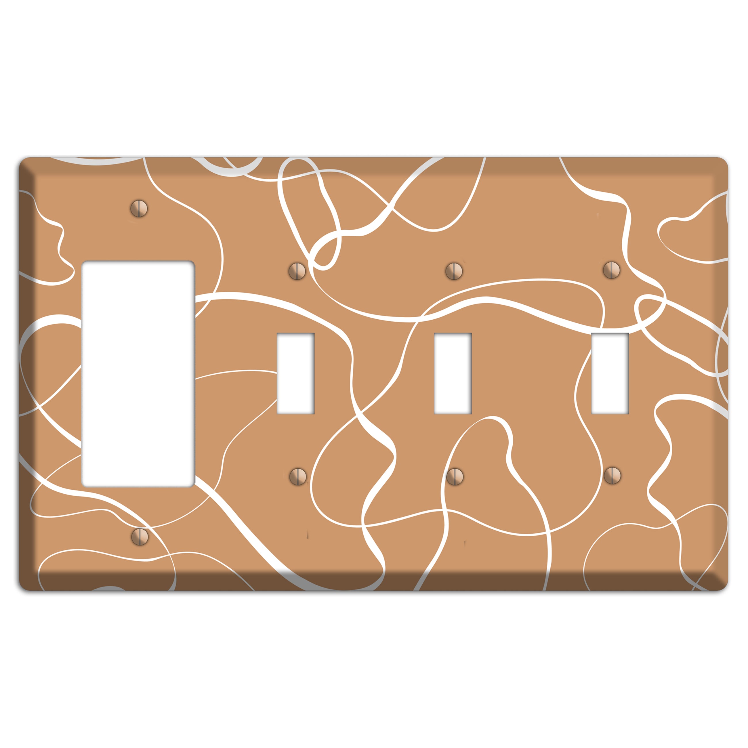 Wandering Thread Rocker / 3 Toggle Wallplate