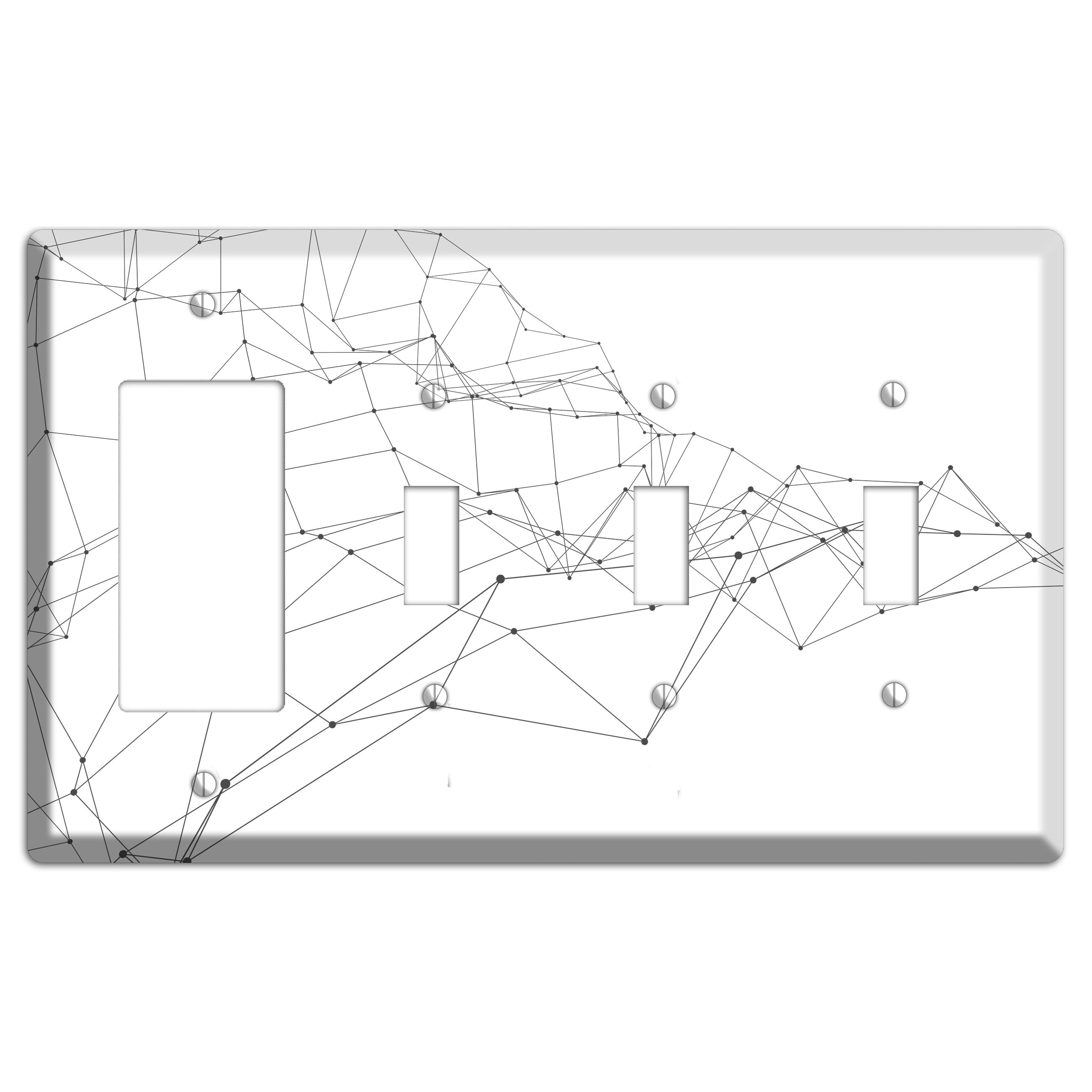 Woven Signal Web Rocker / 3 Toggle Wallplate