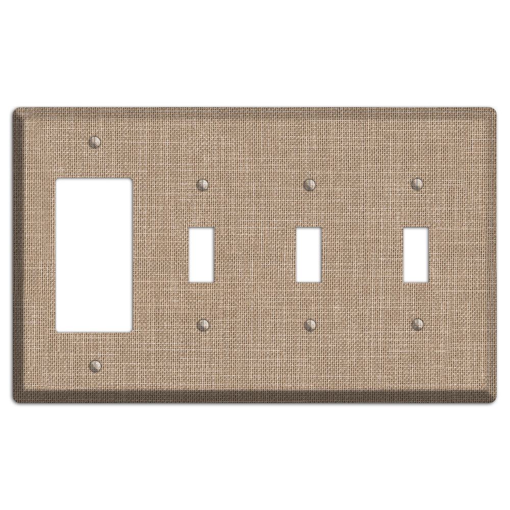 Linen Shore Rocker / 3 Toggle Wallplate