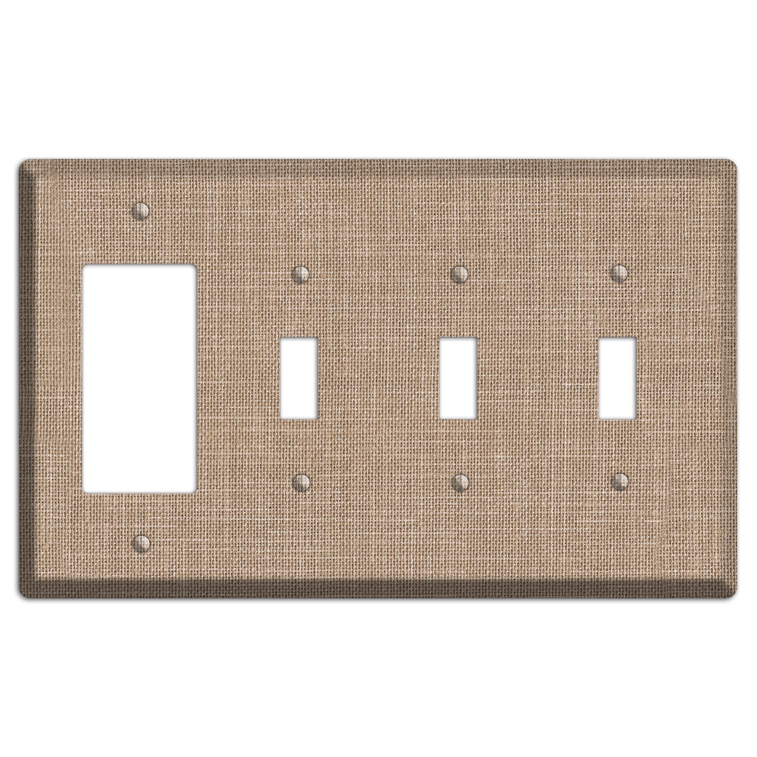 Linen Shore Rocker / 3 Toggle Wallplate