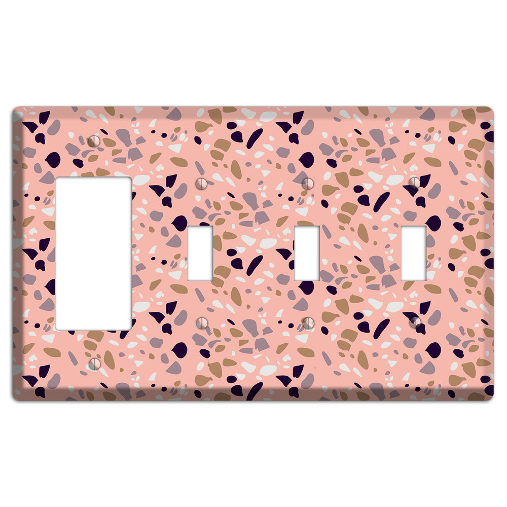 Petal Scatter Rocker / 3 Toggle Wallplate