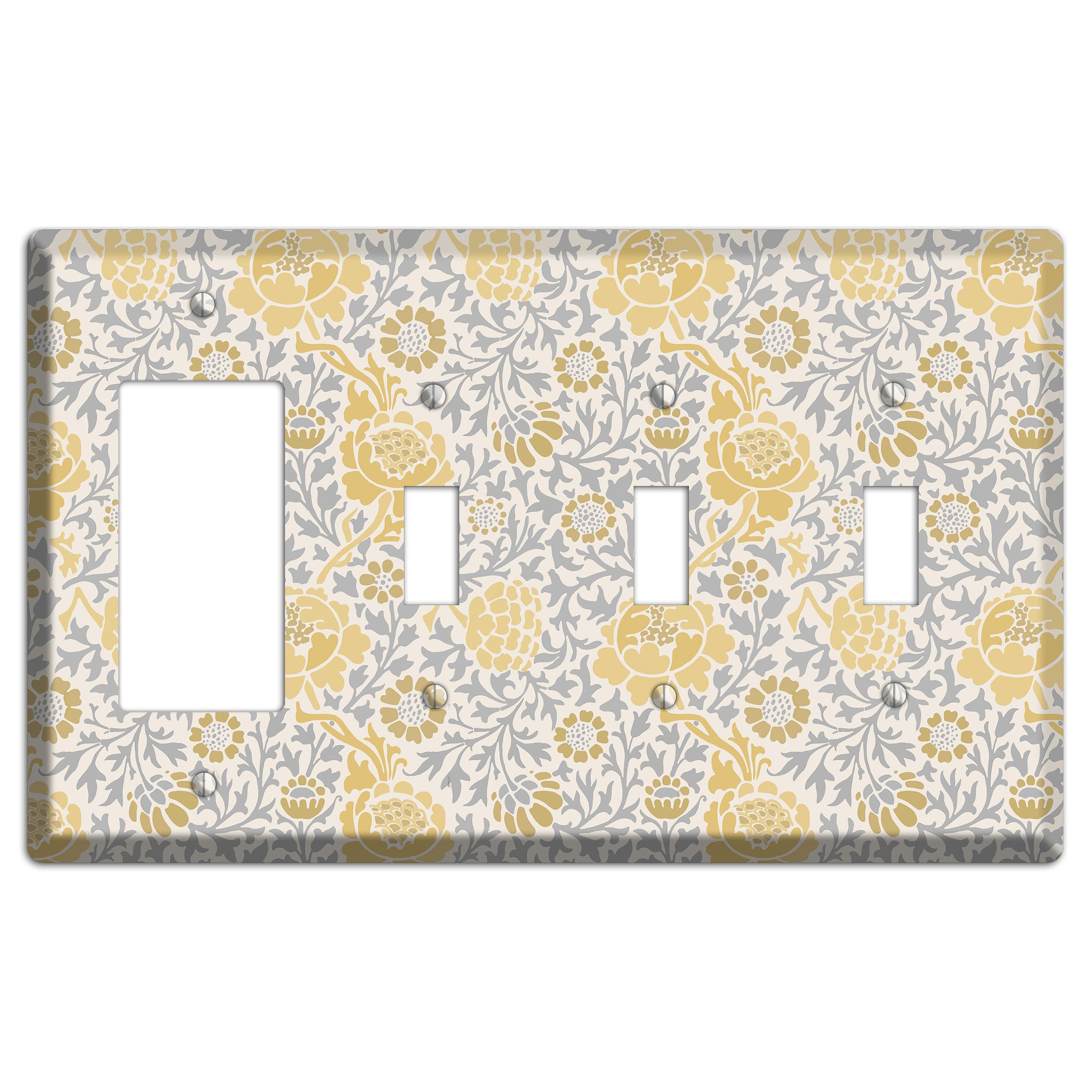 Dandelion Charm Rocker / 3 Toggle Wallplate