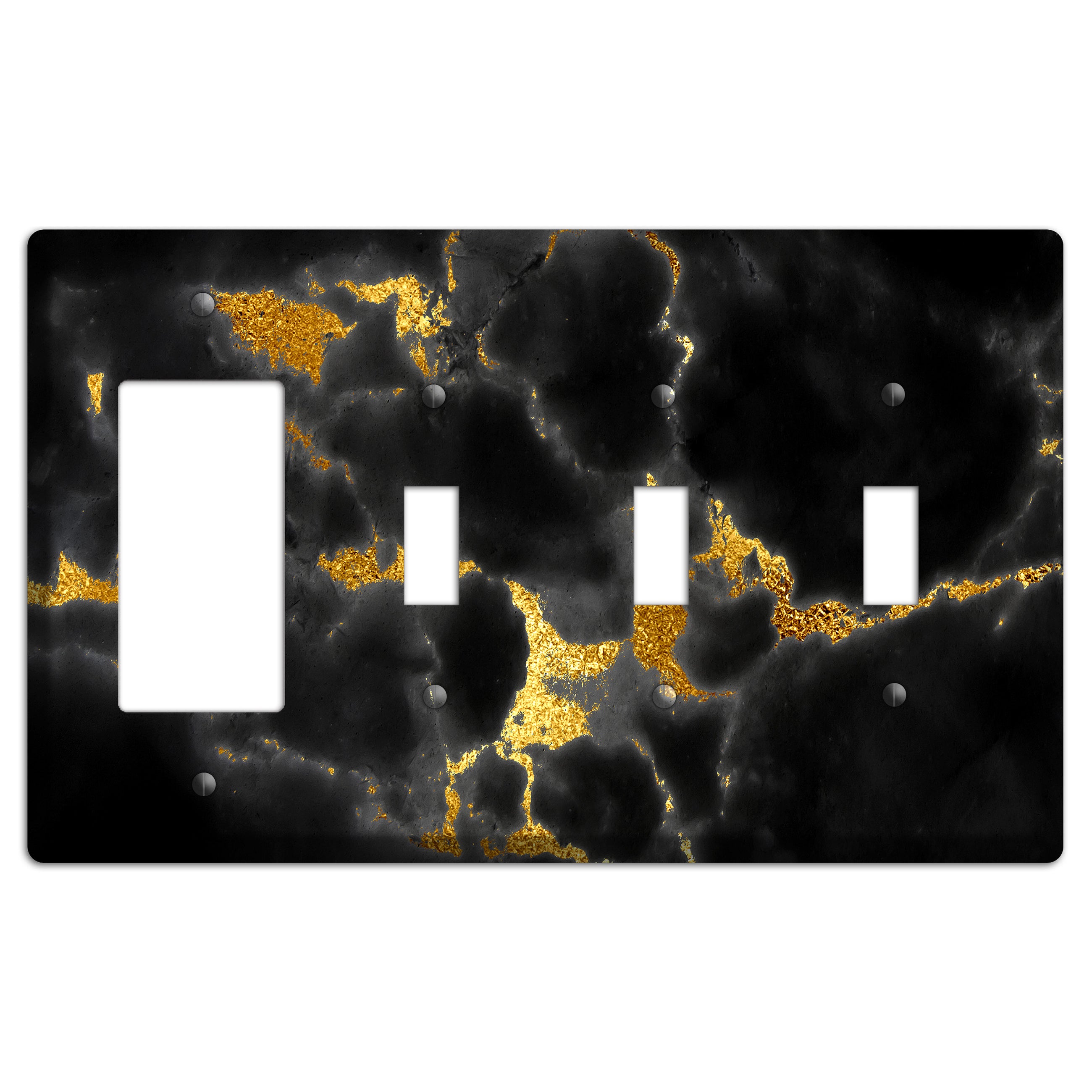 Equator Marble Rocker / 3 Toggle Wallplate