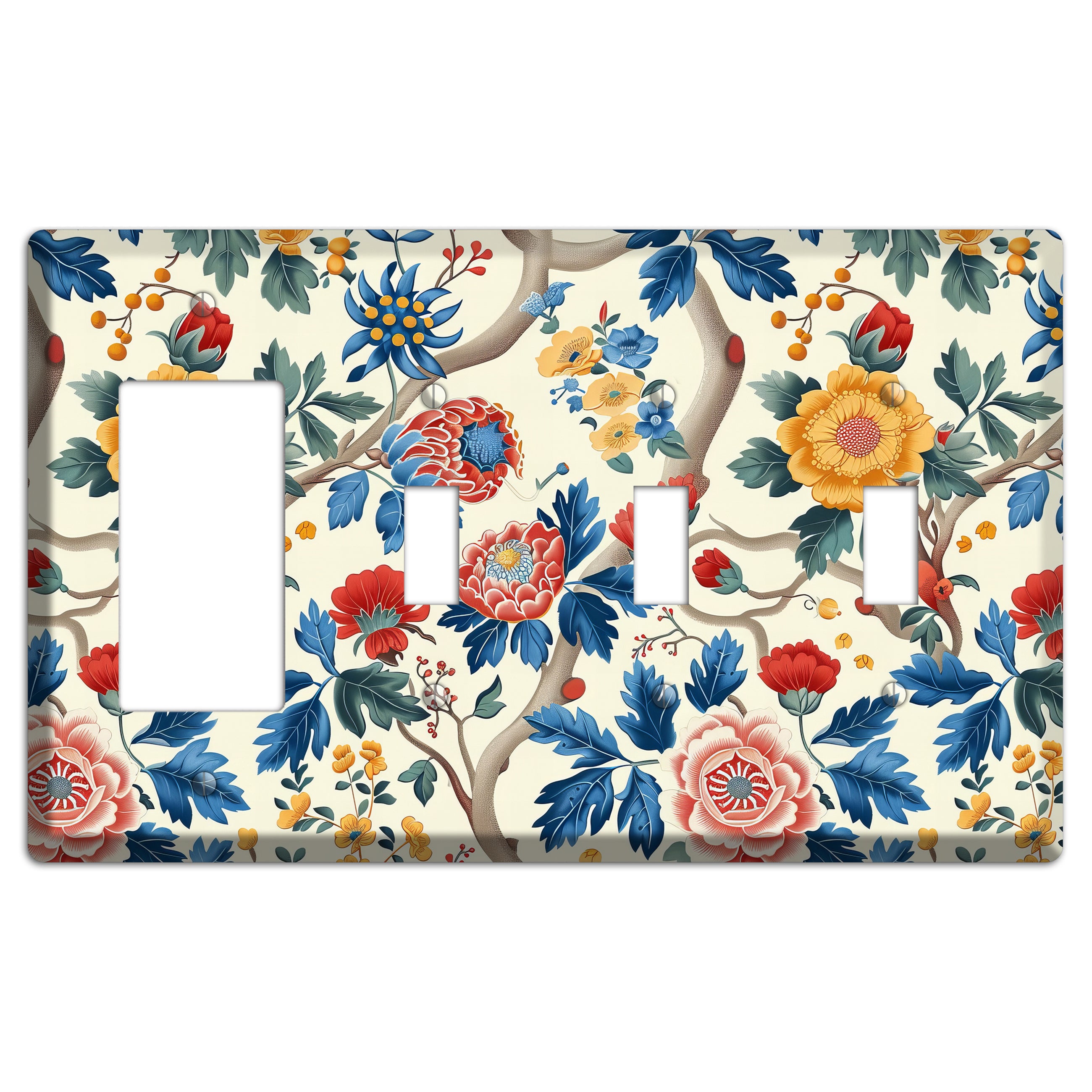 Tangled Bower Fête Rocker / 3 Toggle Wallplate