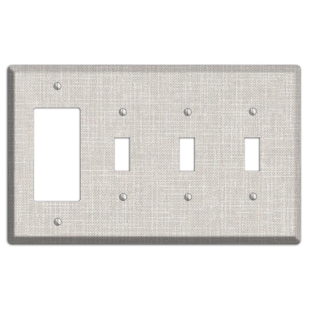 Linen Drift Rocker / 3 Toggle Wallplate