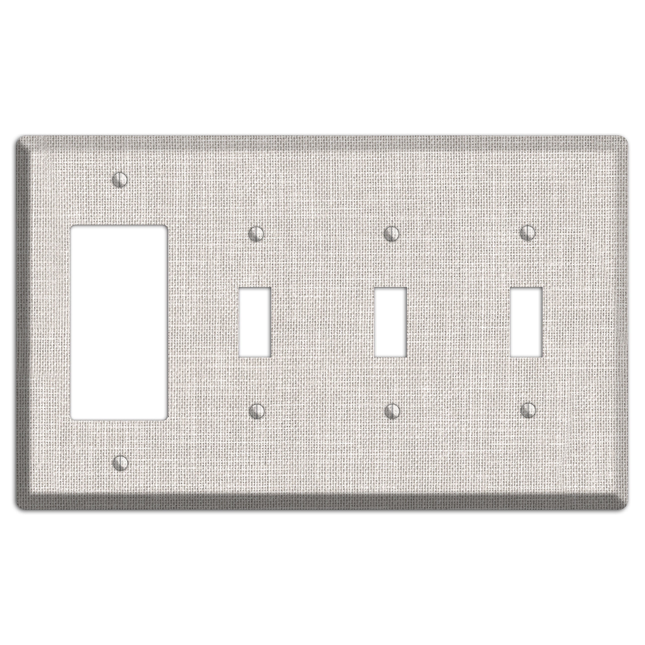 Linen Drift Rocker / 3 Toggle Wallplate