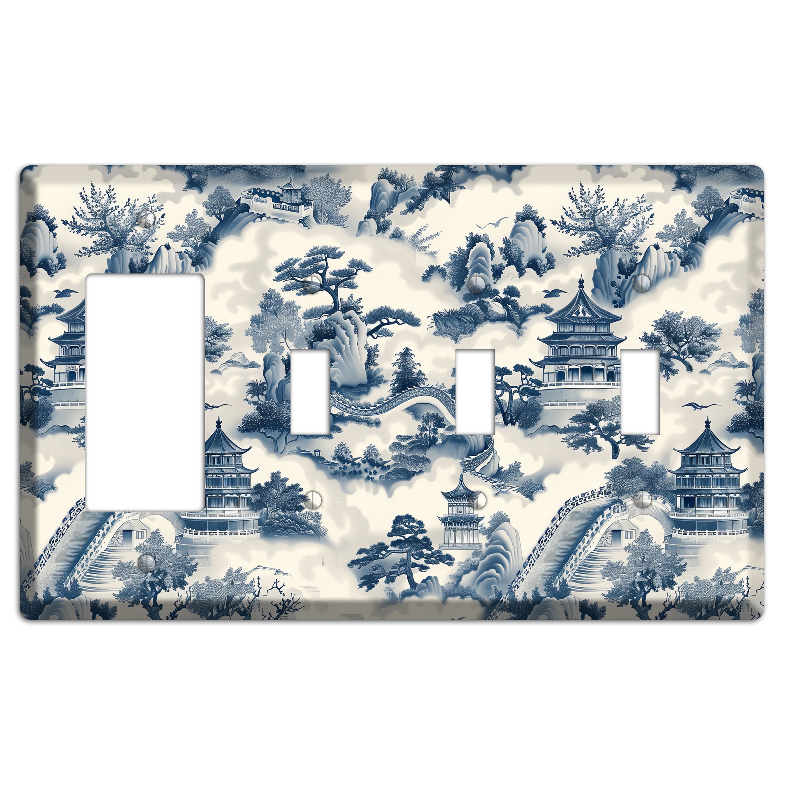 Imperial Mist Rocker / 3 Toggle Wallplate