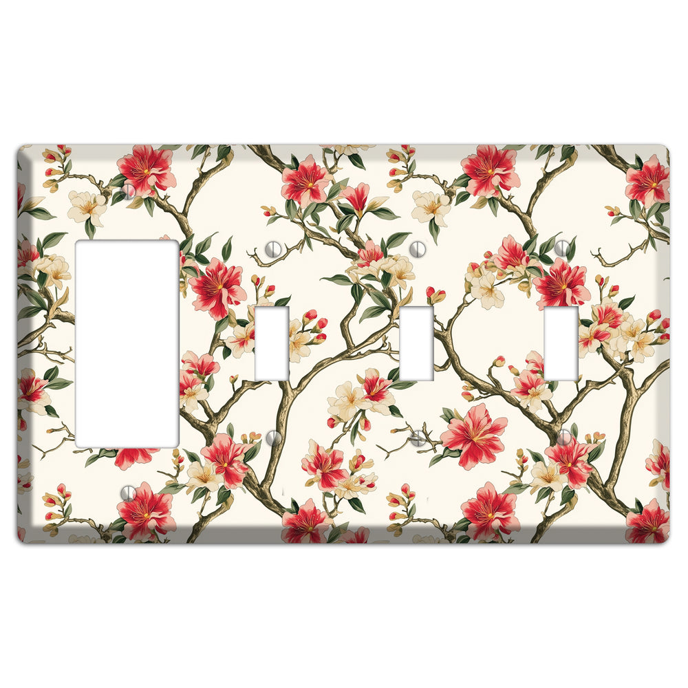 Blossom & Bough Rocker / 3 Toggle Wallplate