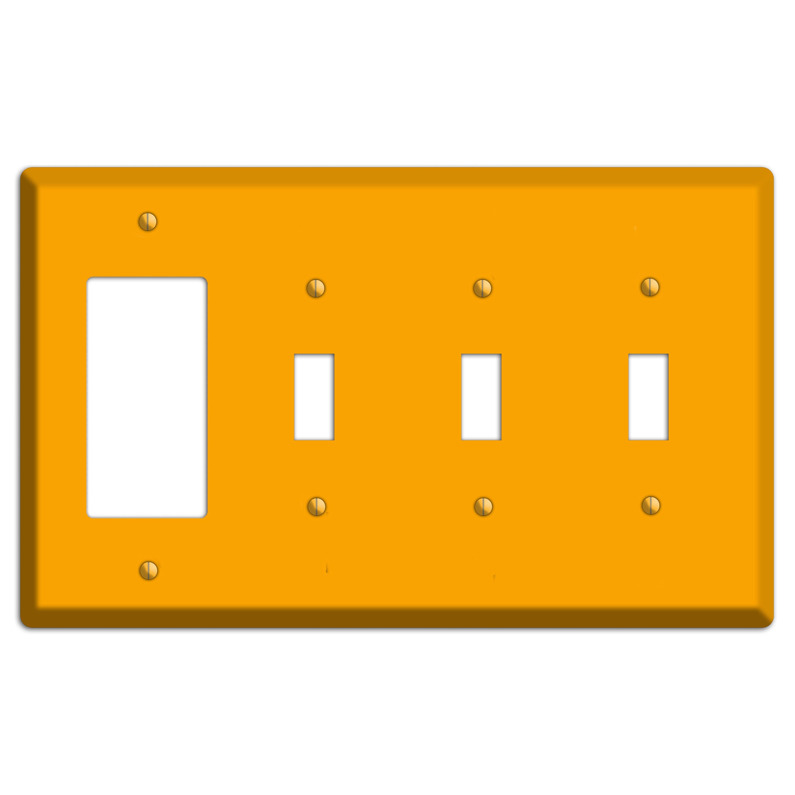 Baxter Mustard Rocker / 3 Toggle Wallplate