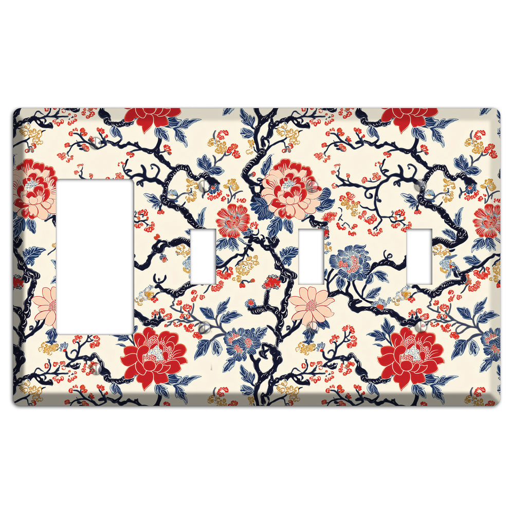 Crimson Branch Reverie Rocker / 3 Toggle Wallplate