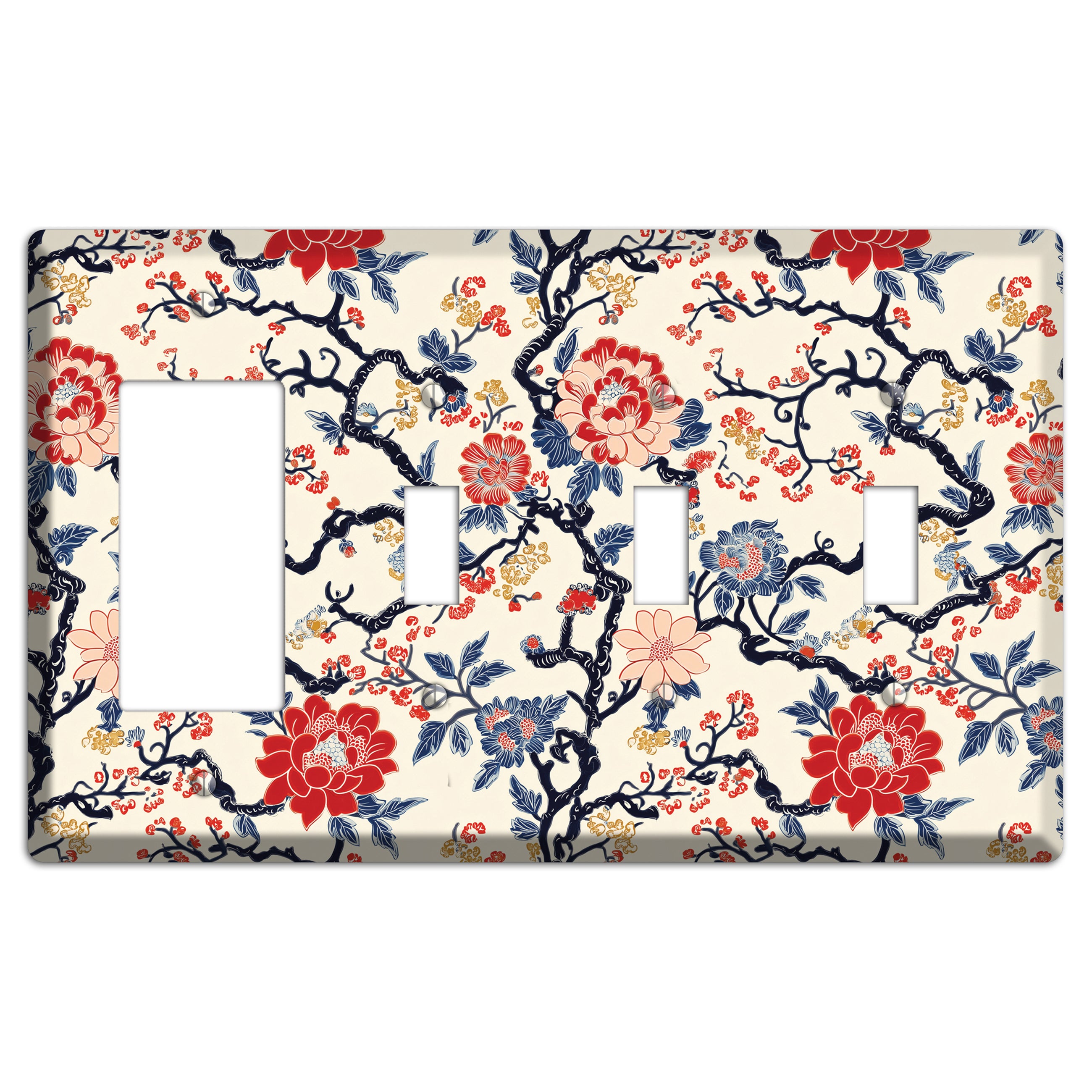 Crimson Branch Reverie Rocker / 3 Toggle Wallplate