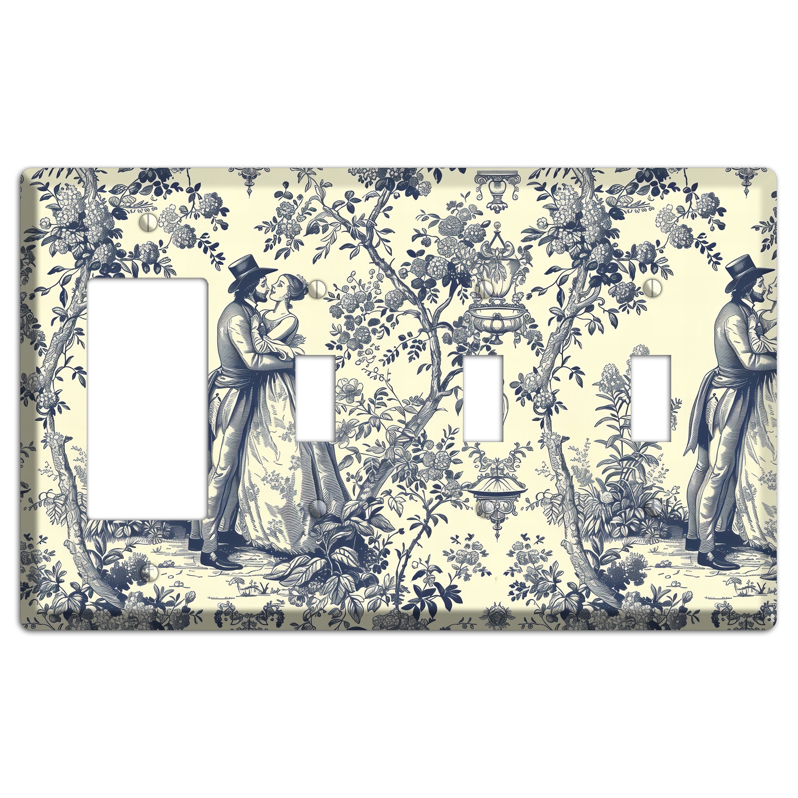 Garden Tryst Rocker / 3 Toggle Wallplate