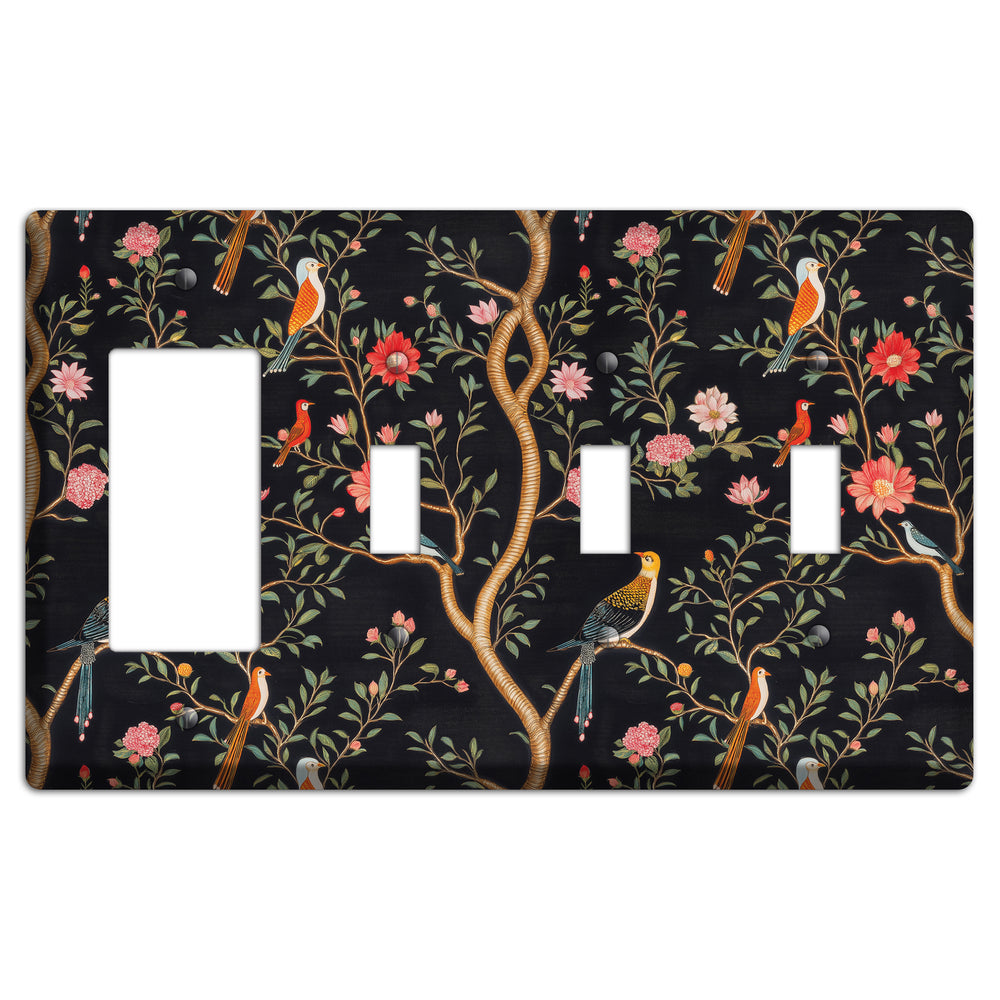 Garden After Dusk Rocker / 3 Toggle Wallplate