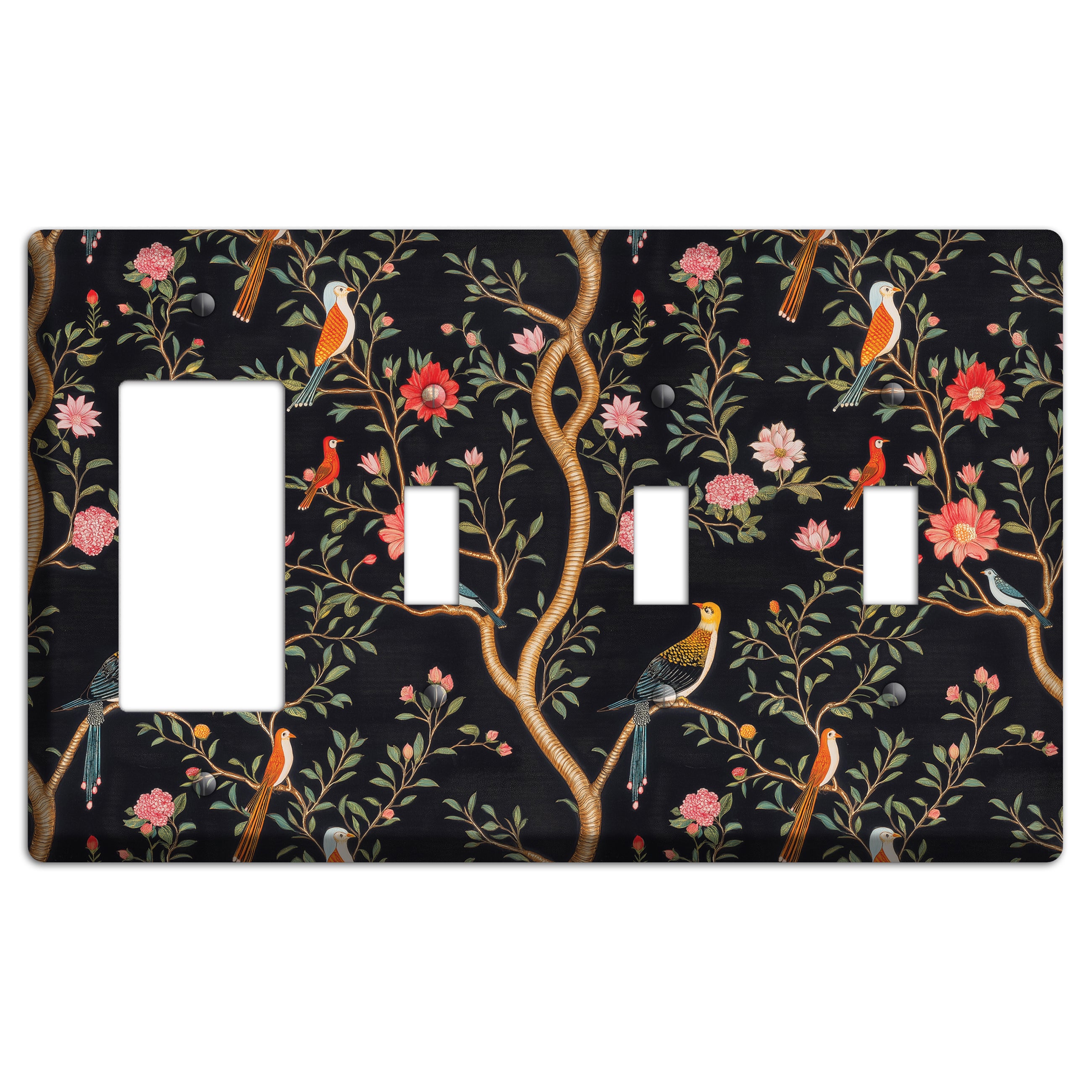 Garden After Dusk Rocker / 3 Toggle Wallplate