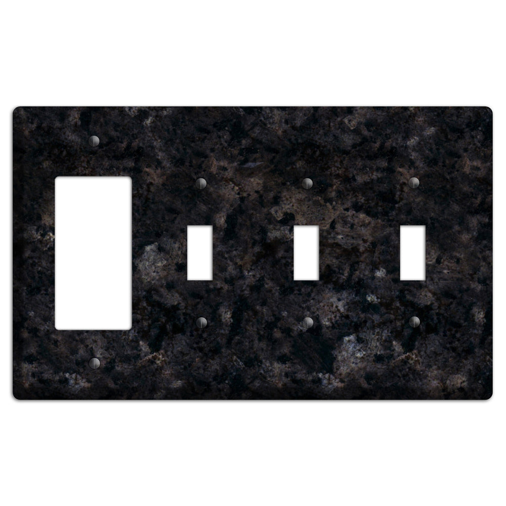 Ubatuba Granite Rocker / 3 Toggle Wallplate