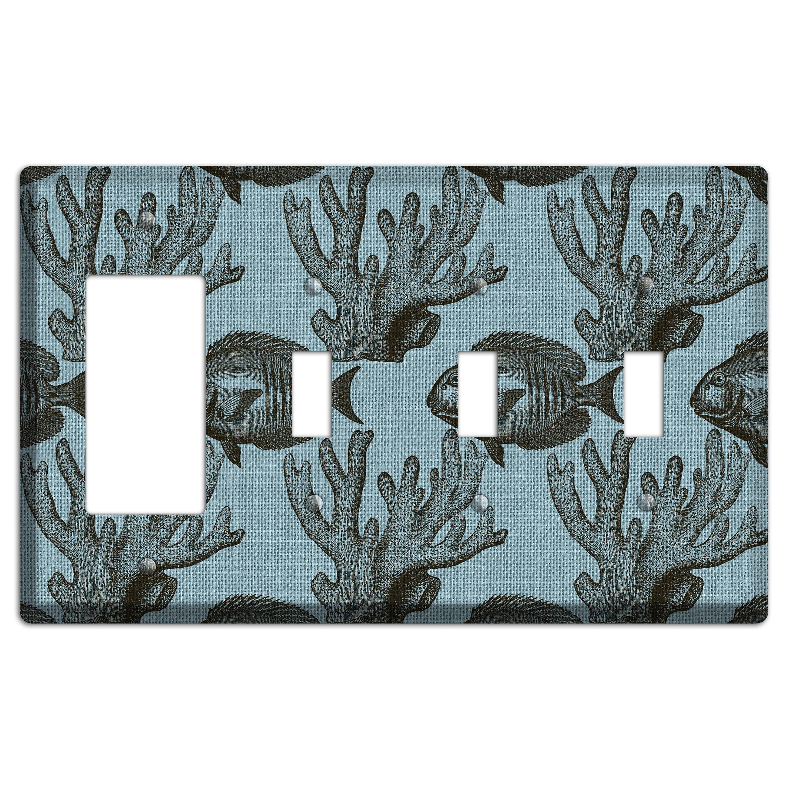 Reef Encounter Rocker / 3 Toggle Wallplate