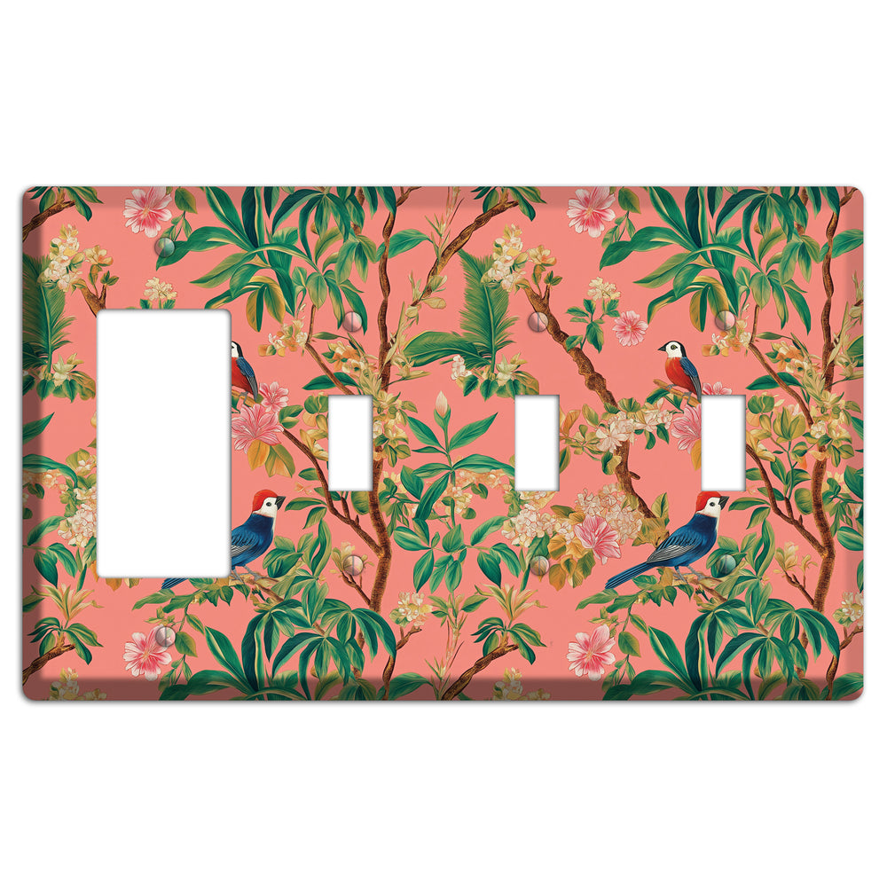 Coral Garden Reverie Rocker / 3 Toggle Wallplate