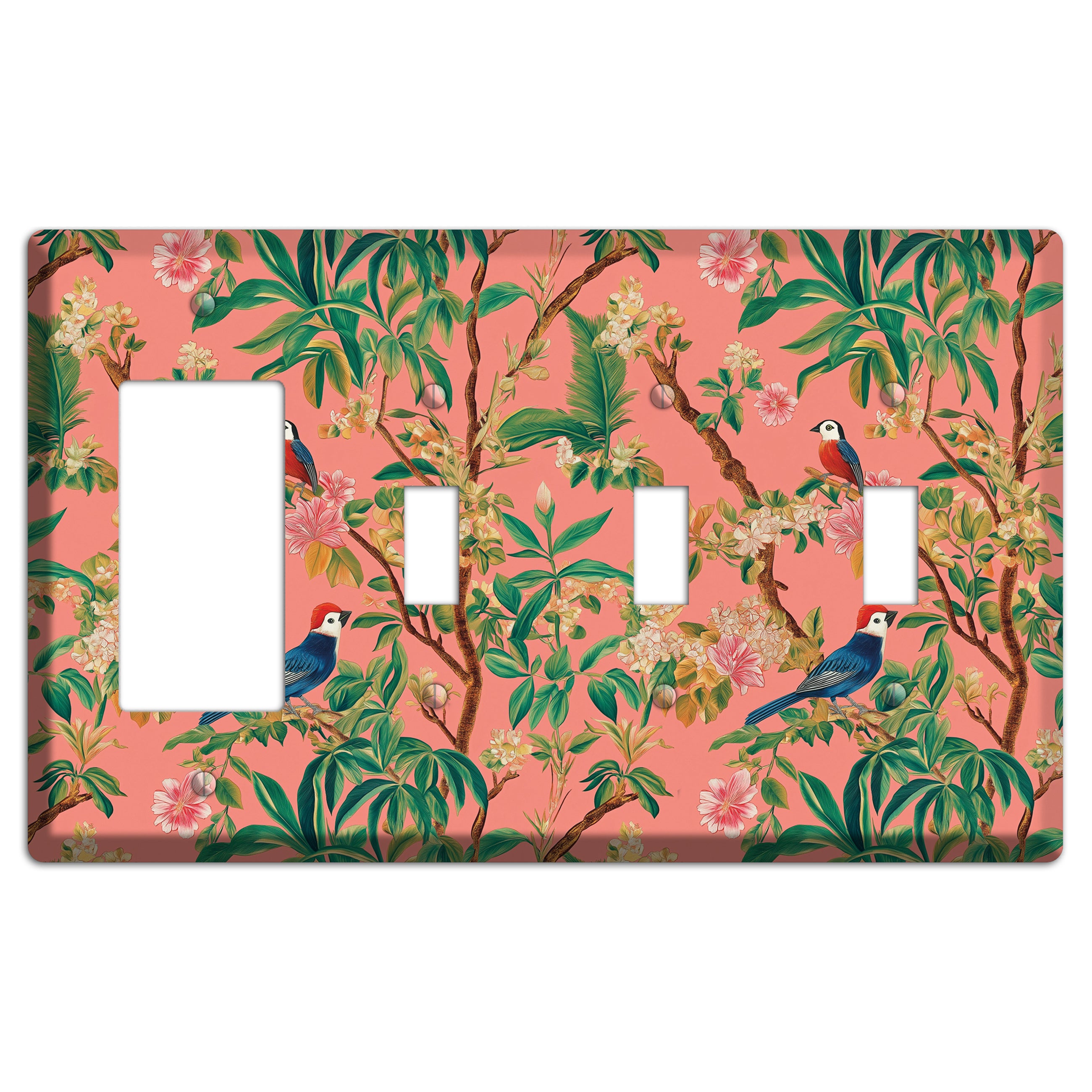 Coral Garden Reverie Rocker / 3 Toggle Wallplate