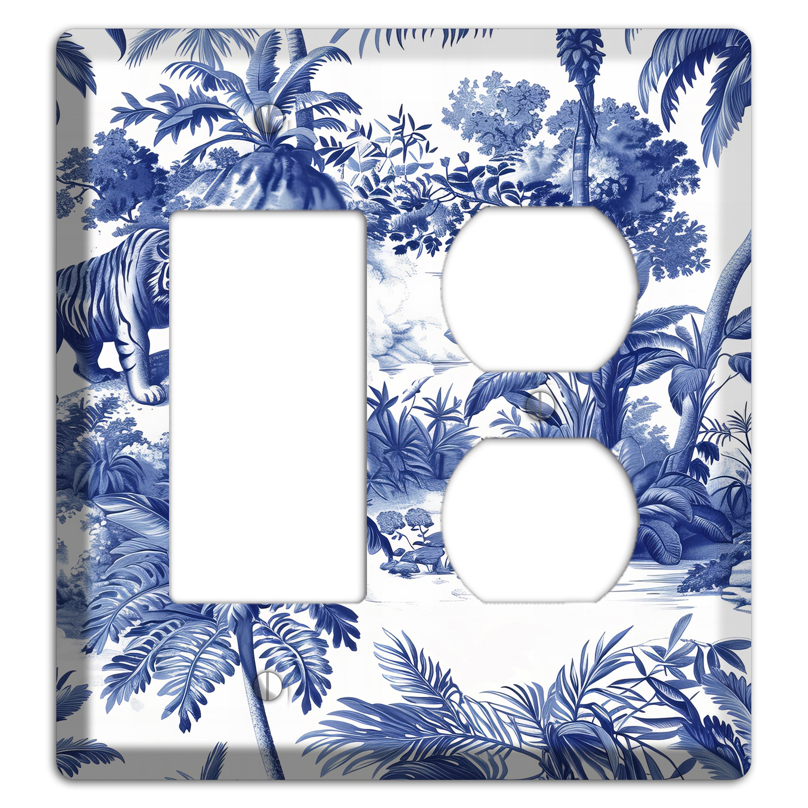 Bengal & Palm Rocker / Duplex Wallplate
