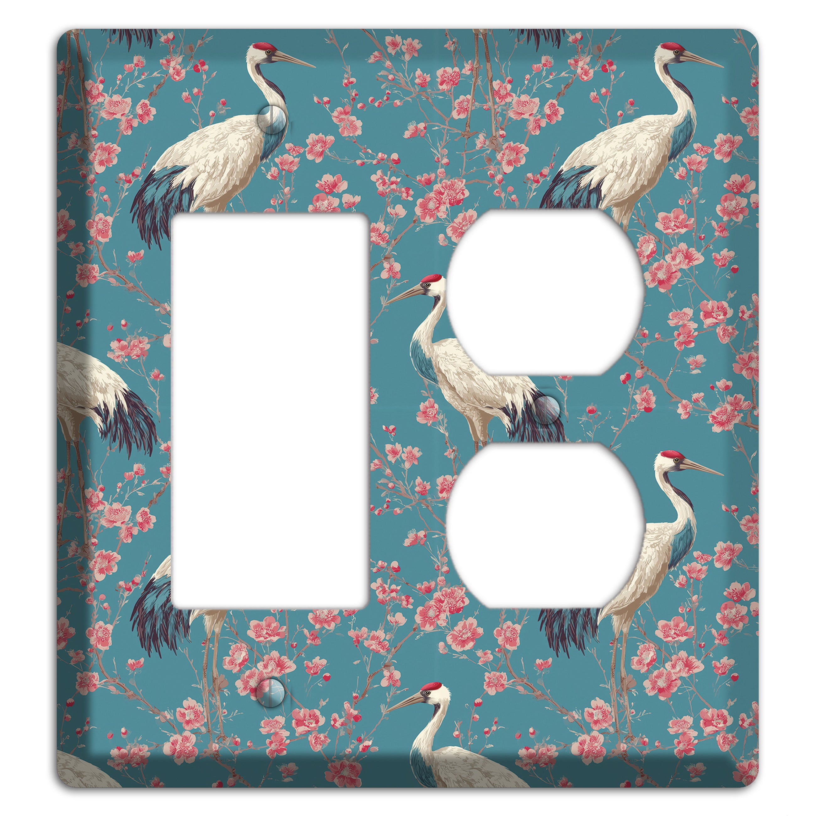 Azure Blossom Vigil Rocker / Duplex Wallplate