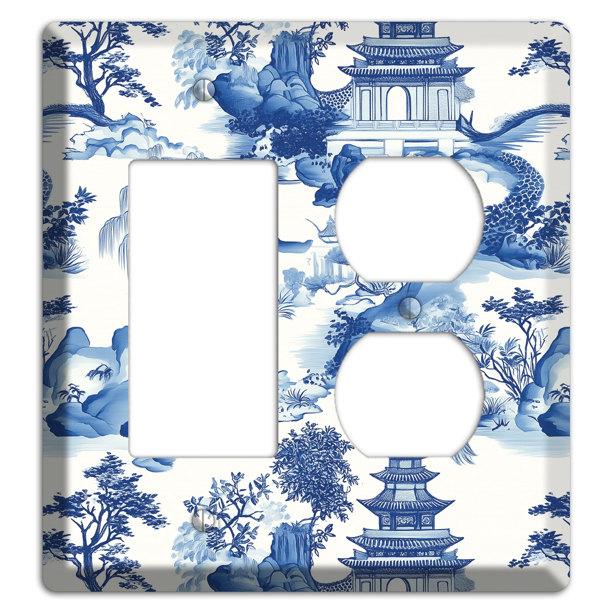 Willow & Pagoda Rocker / Duplex Wallplate