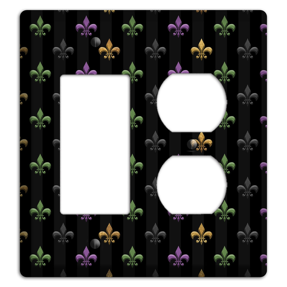 Midnight Fleur Rocker / Duplex Wallplate