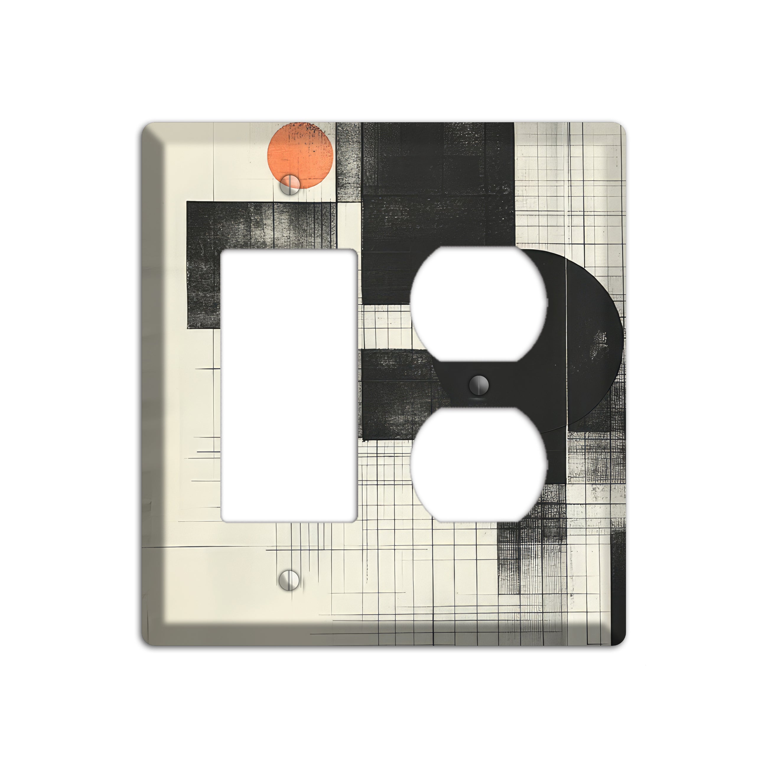 Eclipse Over Blueprint Rocker / Duplex Wallplate