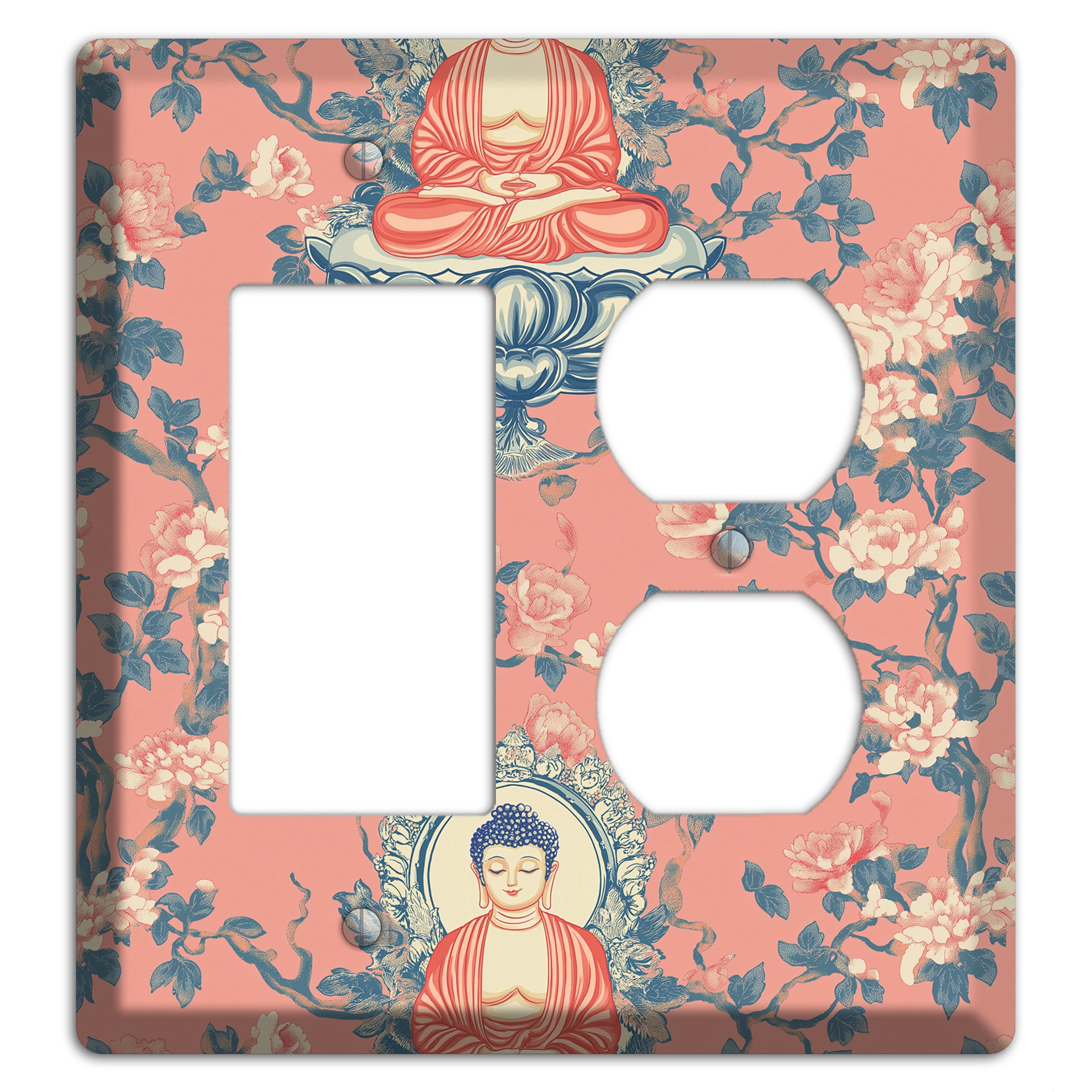 Lotus & Blossom Rocker / Duplex Wallplate