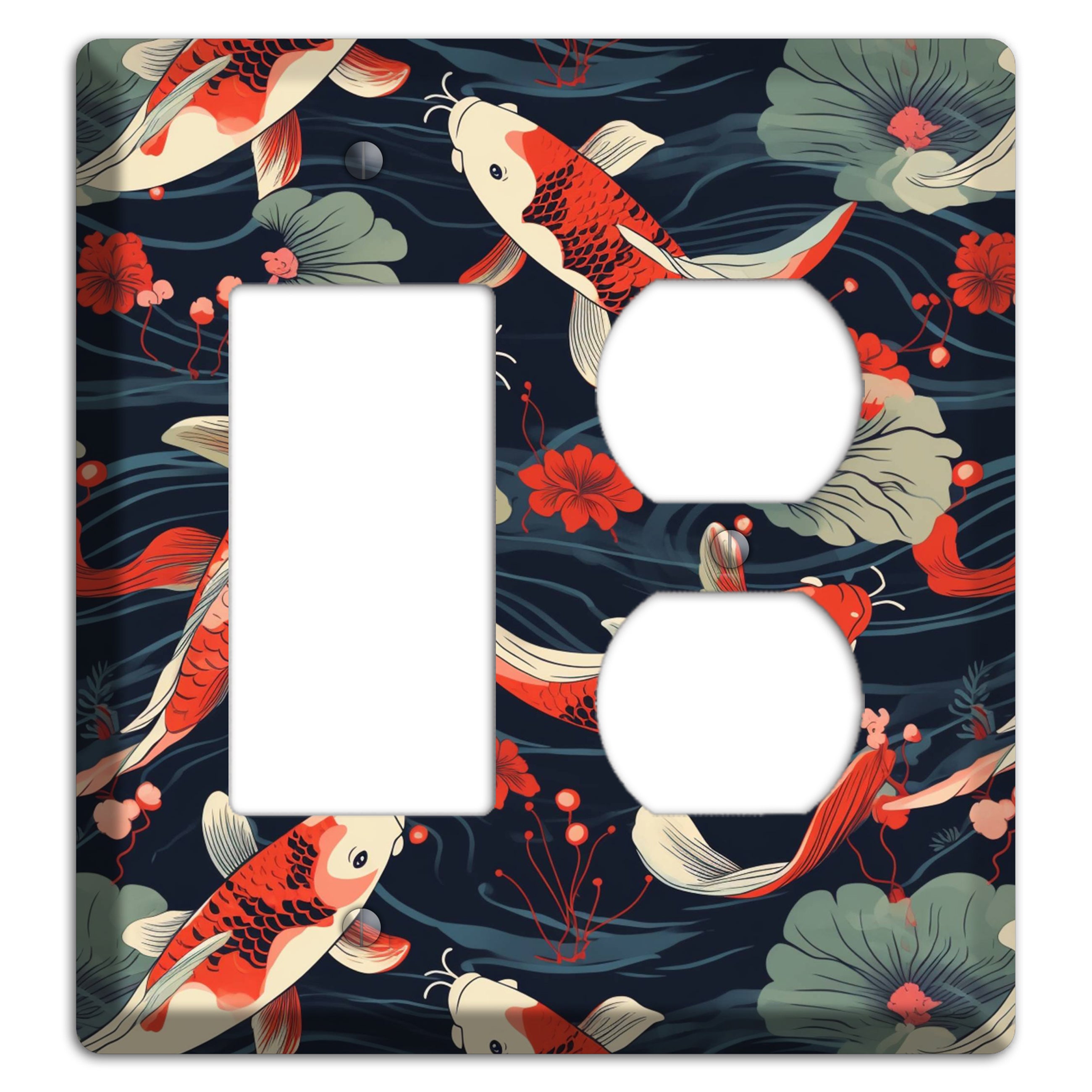 Koi Drift Dance Rocker / Duplex Wallplate
