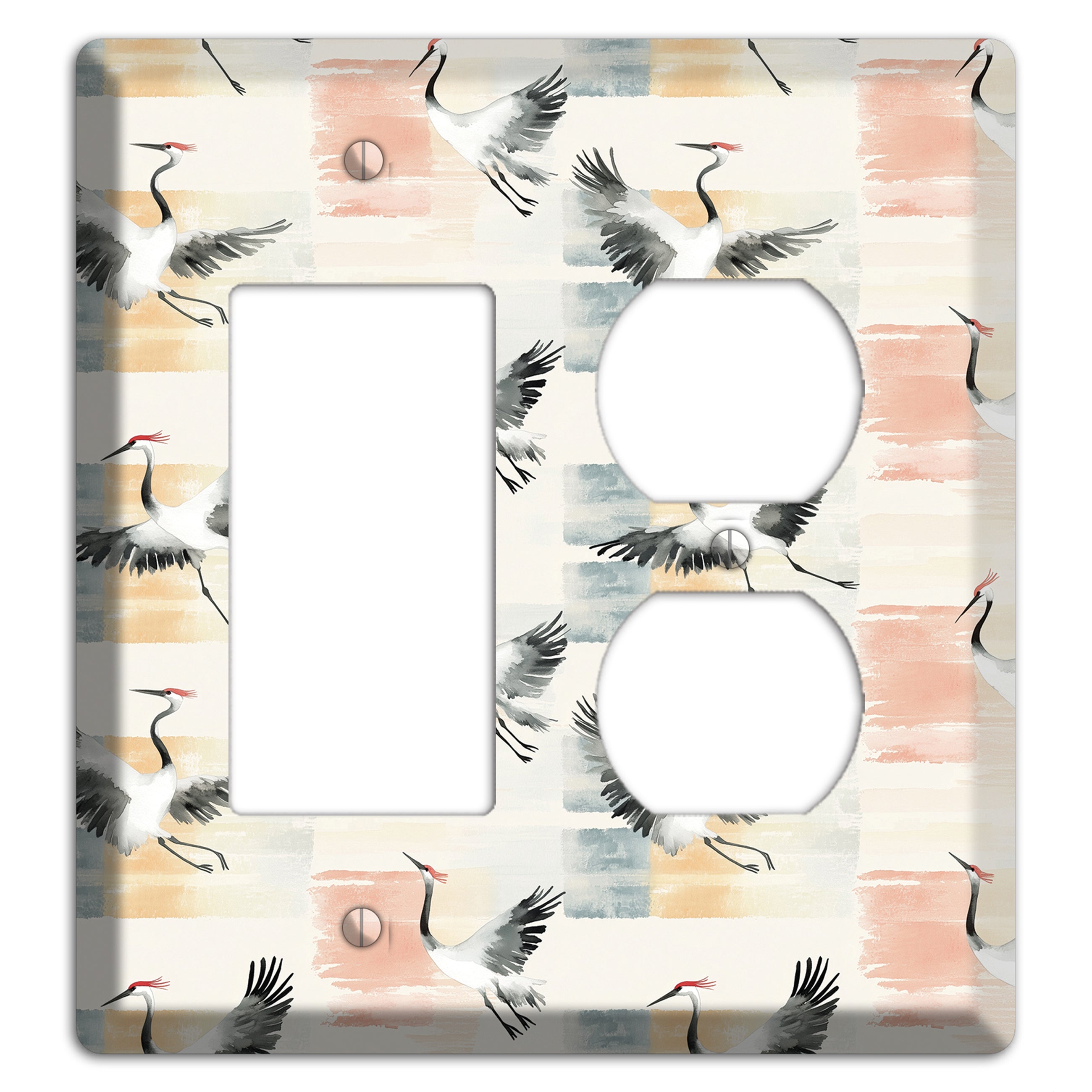 Blush Patchwork Flight Rocker / Duplex Wallplate