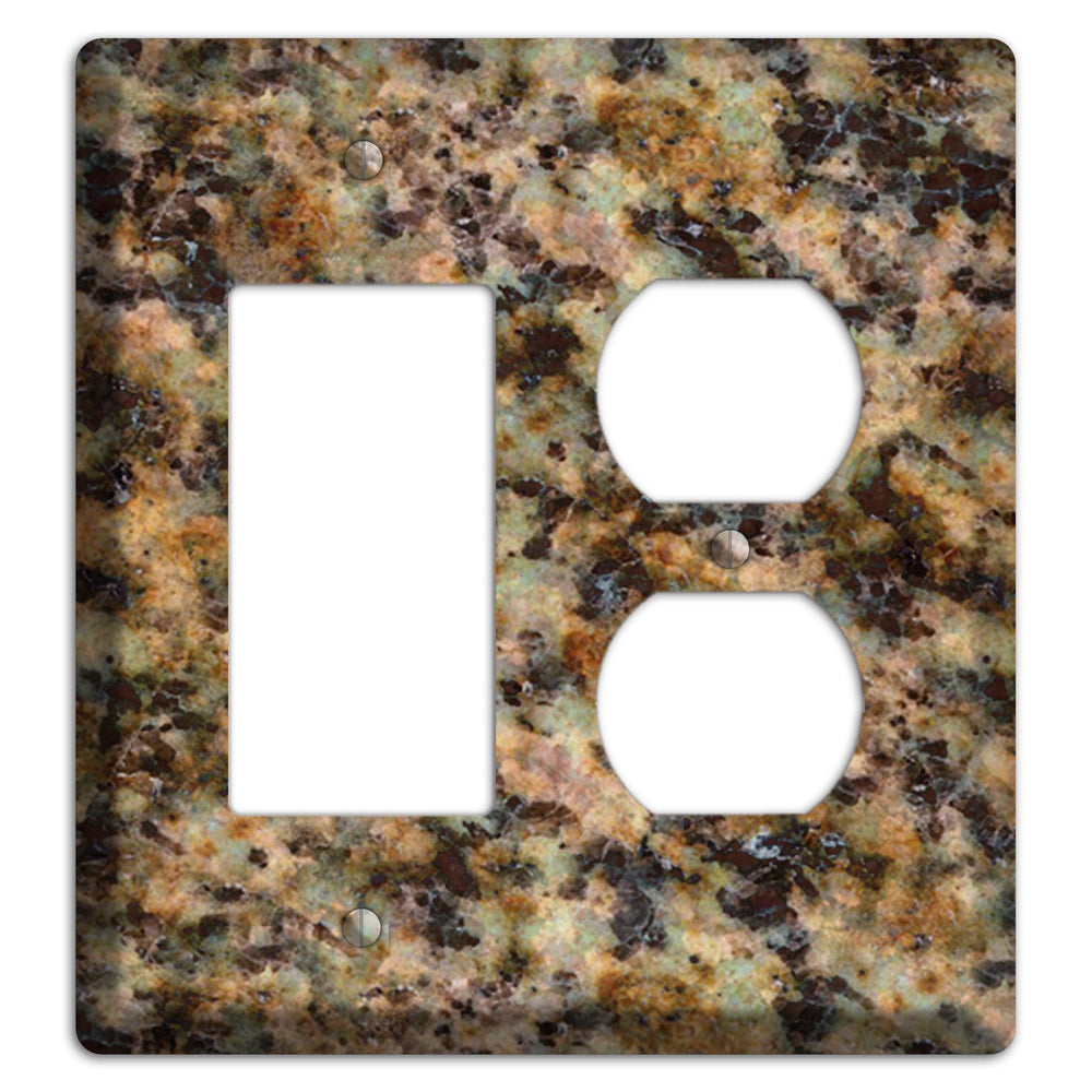 Verde Butterfly Granite Rocker / Duplex Wallplate