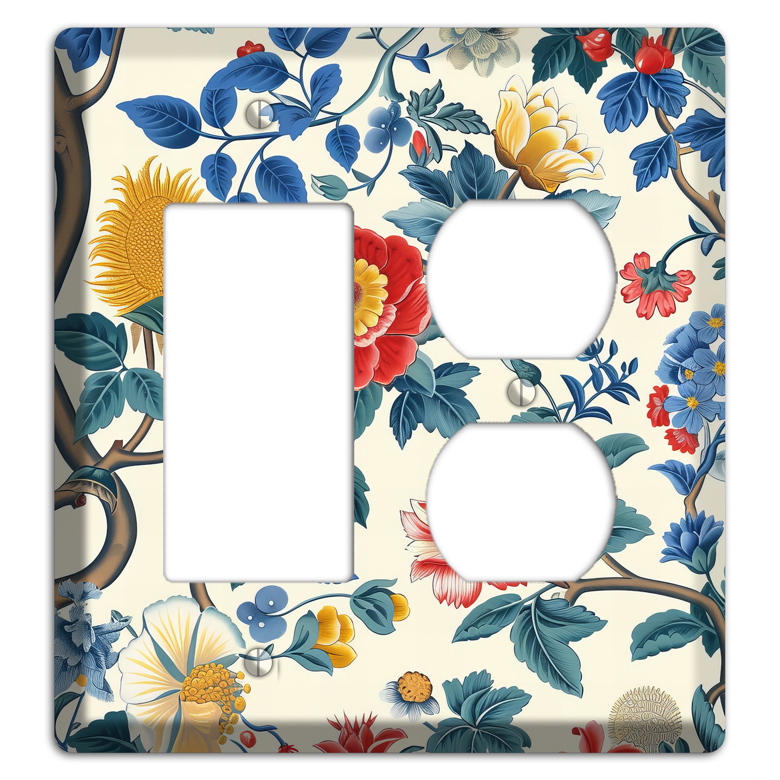 Tangled Bloom Tapestry Rocker / Duplex Wallplate
