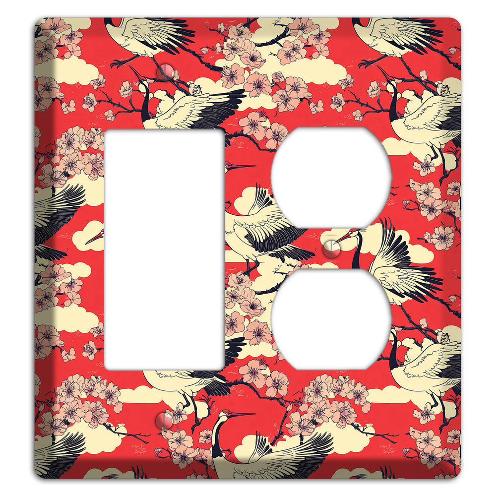 Crimson Blossom Ascent Rocker / Duplex Wallplate