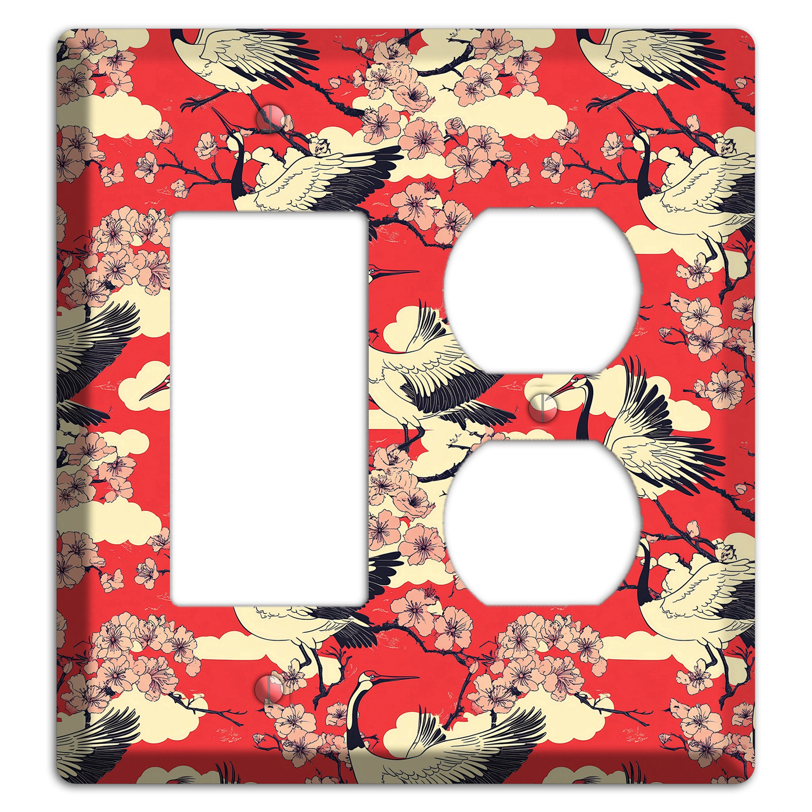 Crimson Blossom Ascent Rocker / Duplex Wallplate