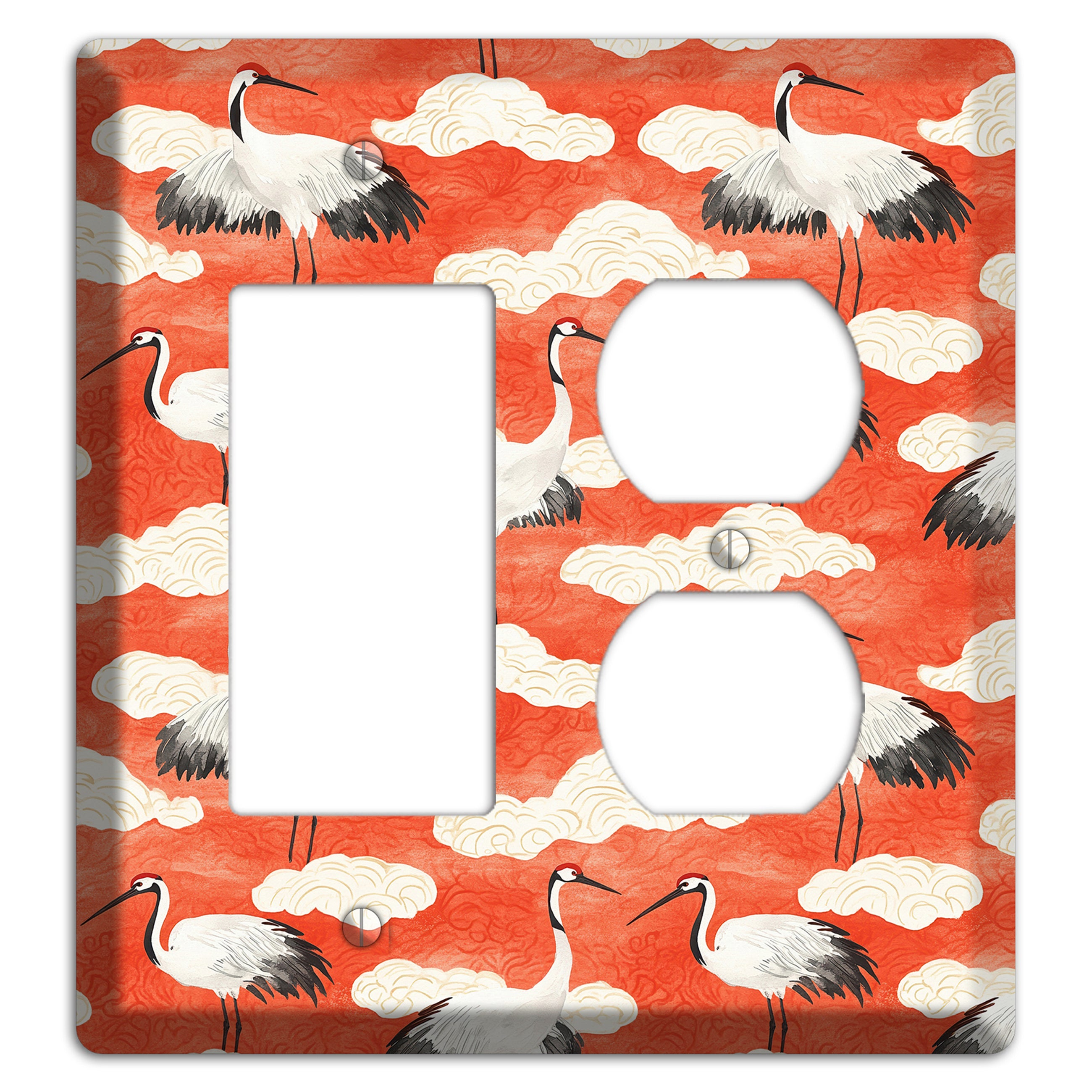 Vermillion Cloud Ceremony Rocker / Duplex Wallplate