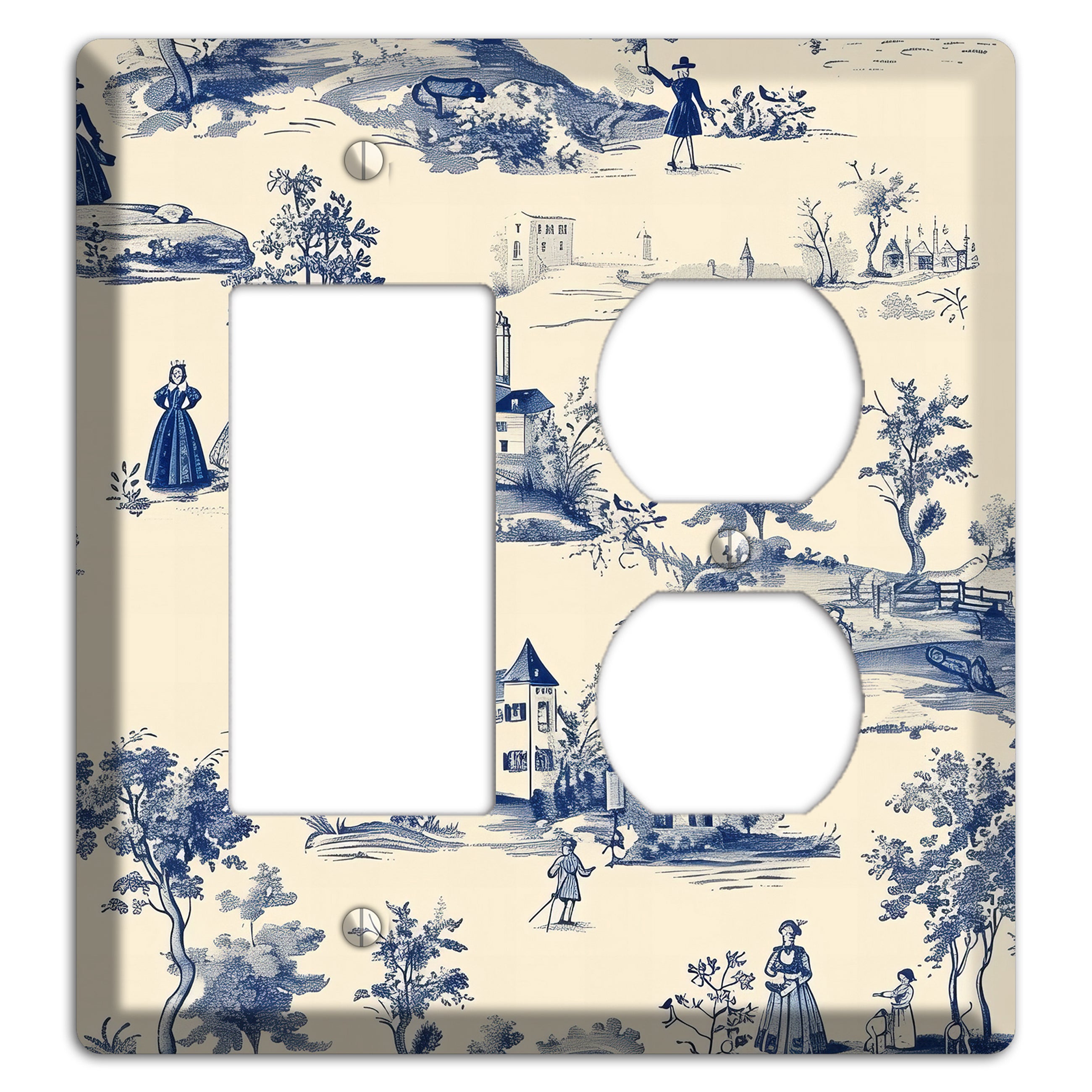 Pastoral Letter Rocker / Duplex Wallplate