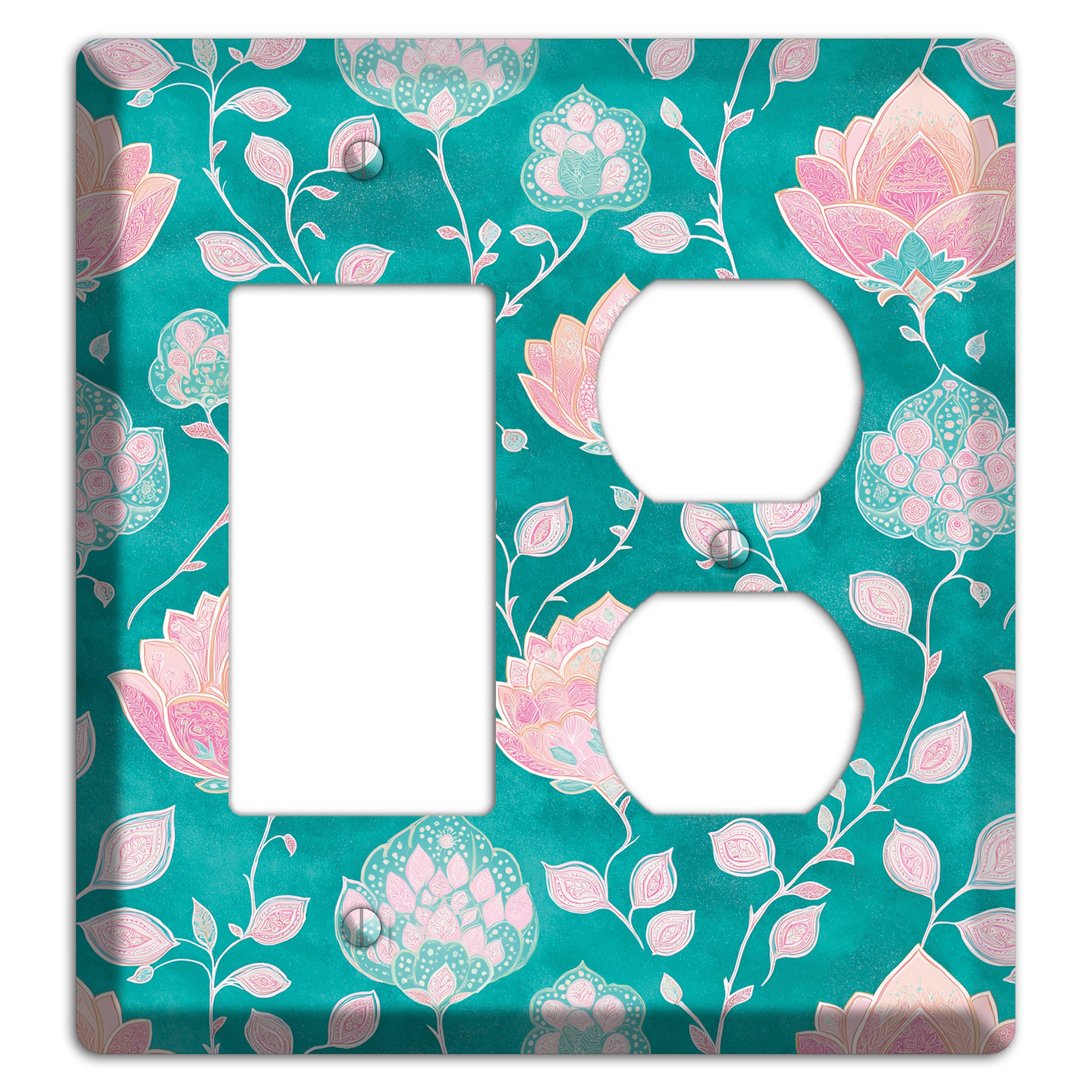 Lotus Garden Bloom Rocker / Duplex Wallplate