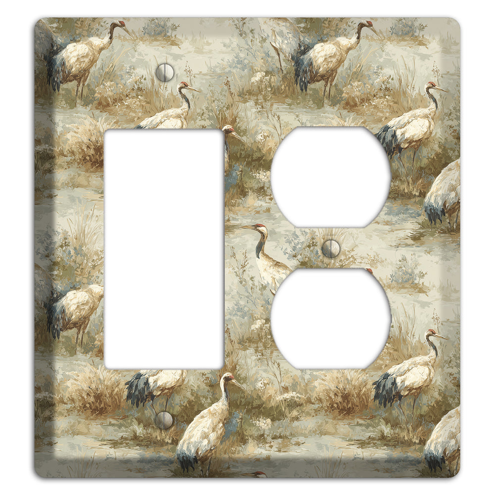 Marshland Crane Reverie Rocker / Duplex Wallplate