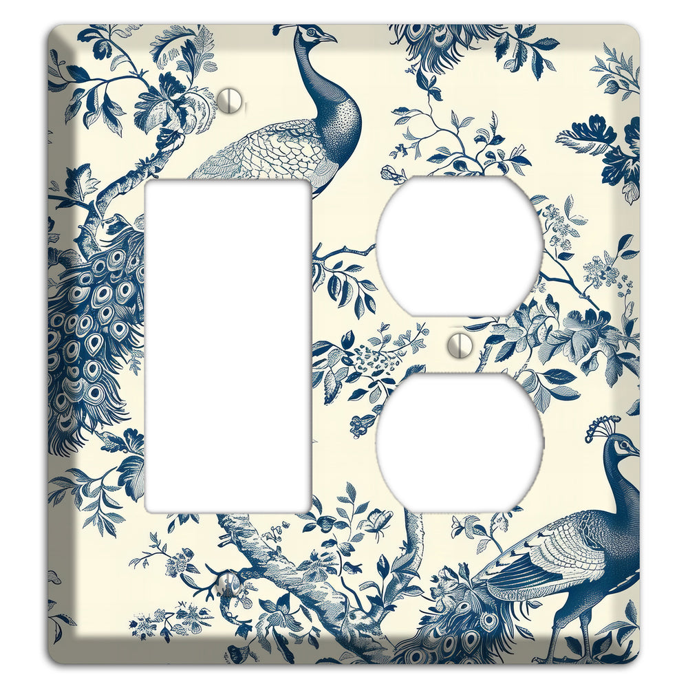 Peacock Court Rocker / Duplex Wallplate