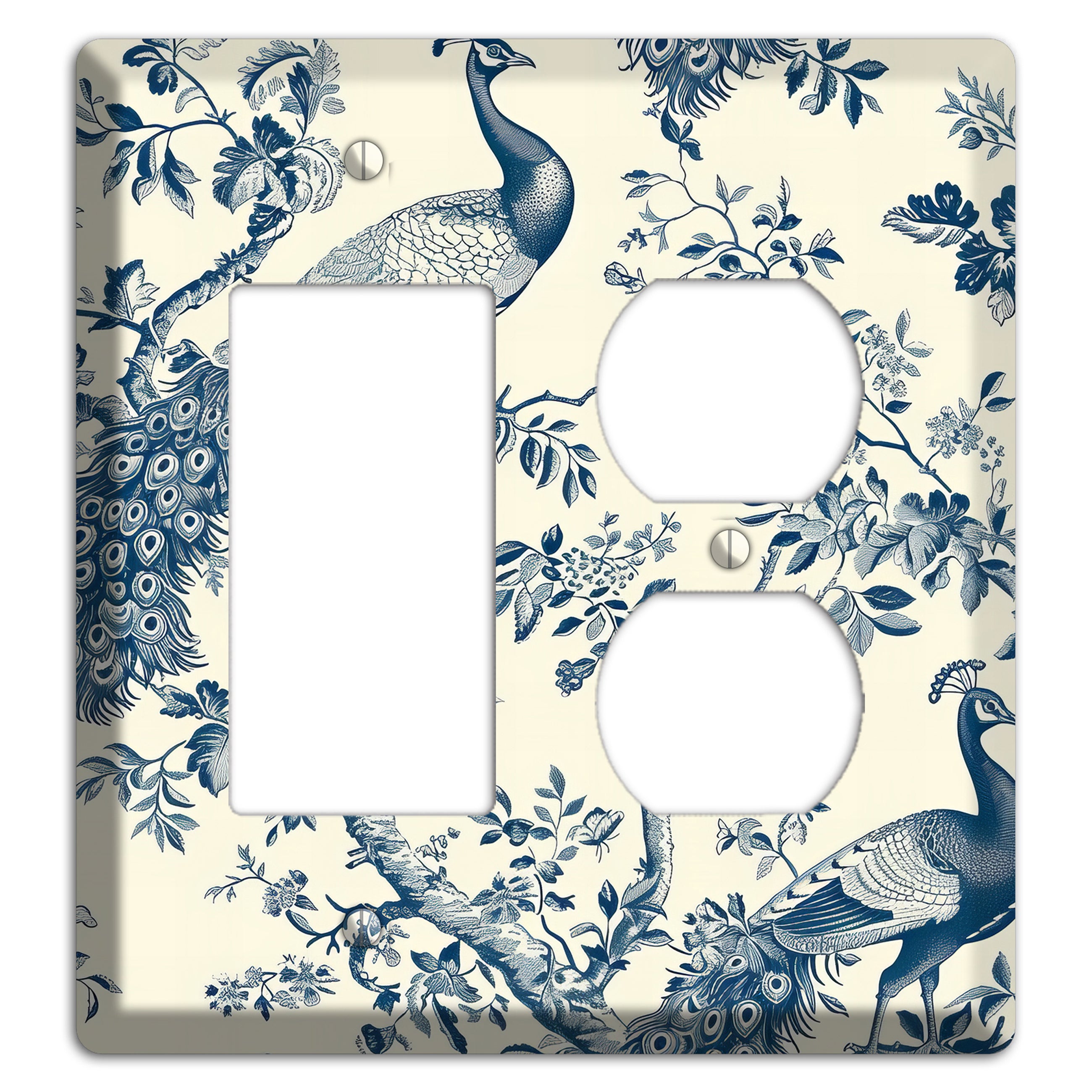 Peacock Court Rocker / Duplex Wallplate