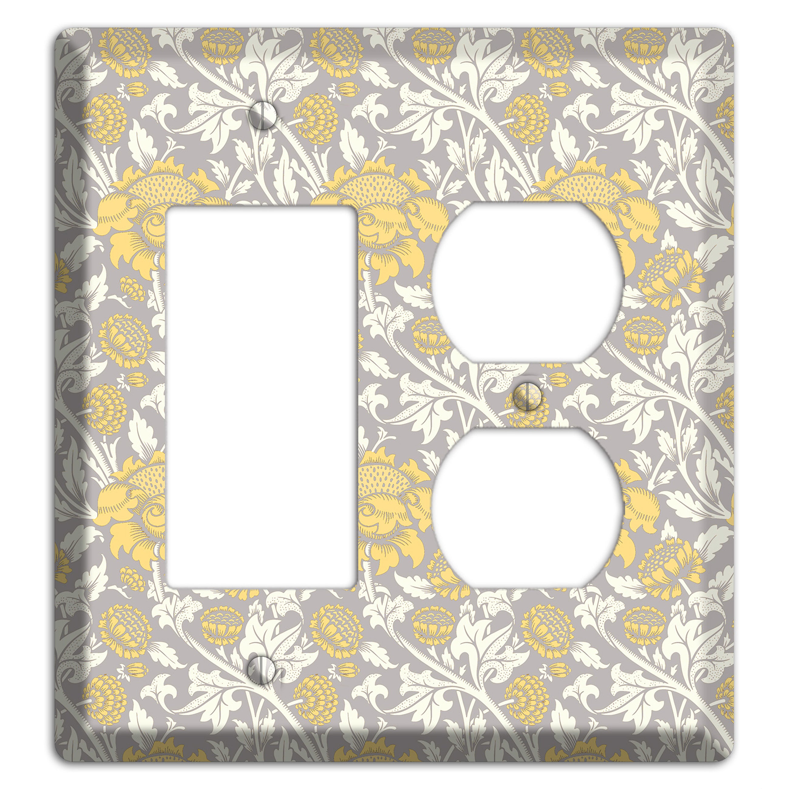 Golden Peony Lace Rocker / Duplex Wallplate