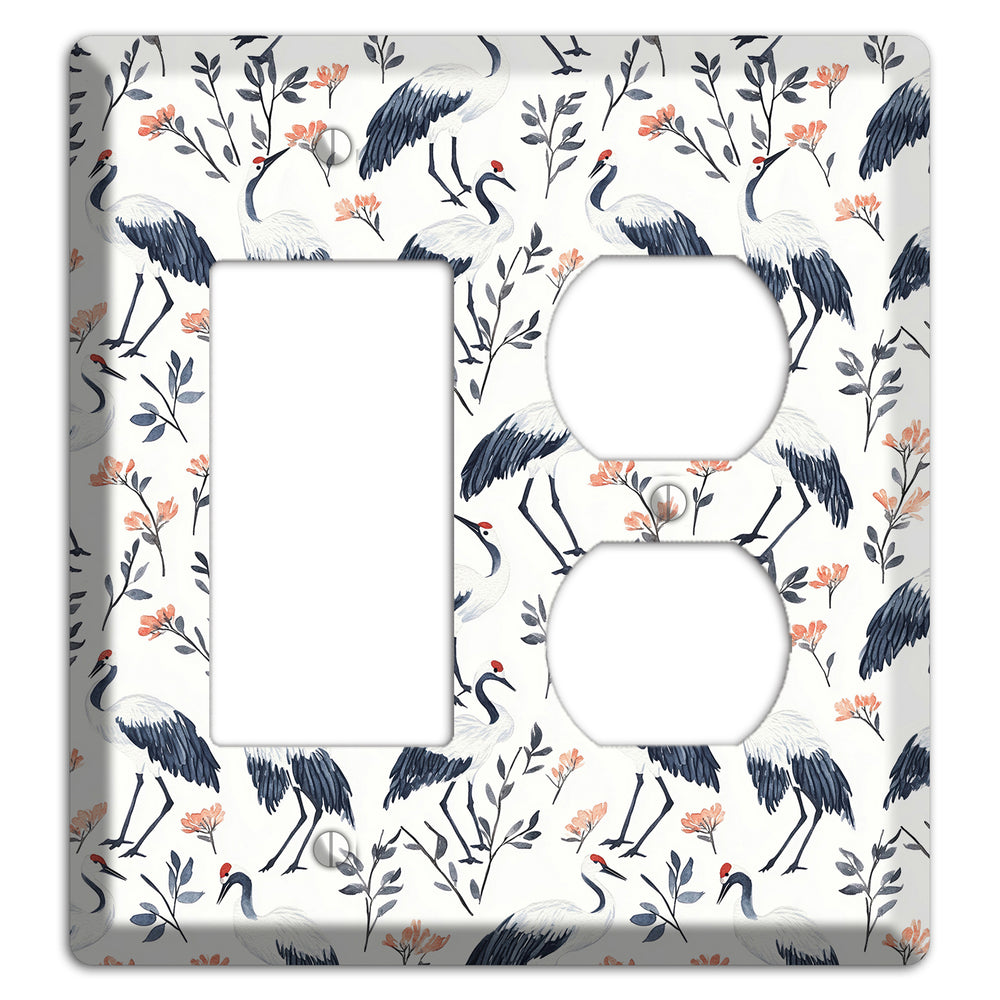 Slate & Coral Marsh Rocker / Duplex Wallplate