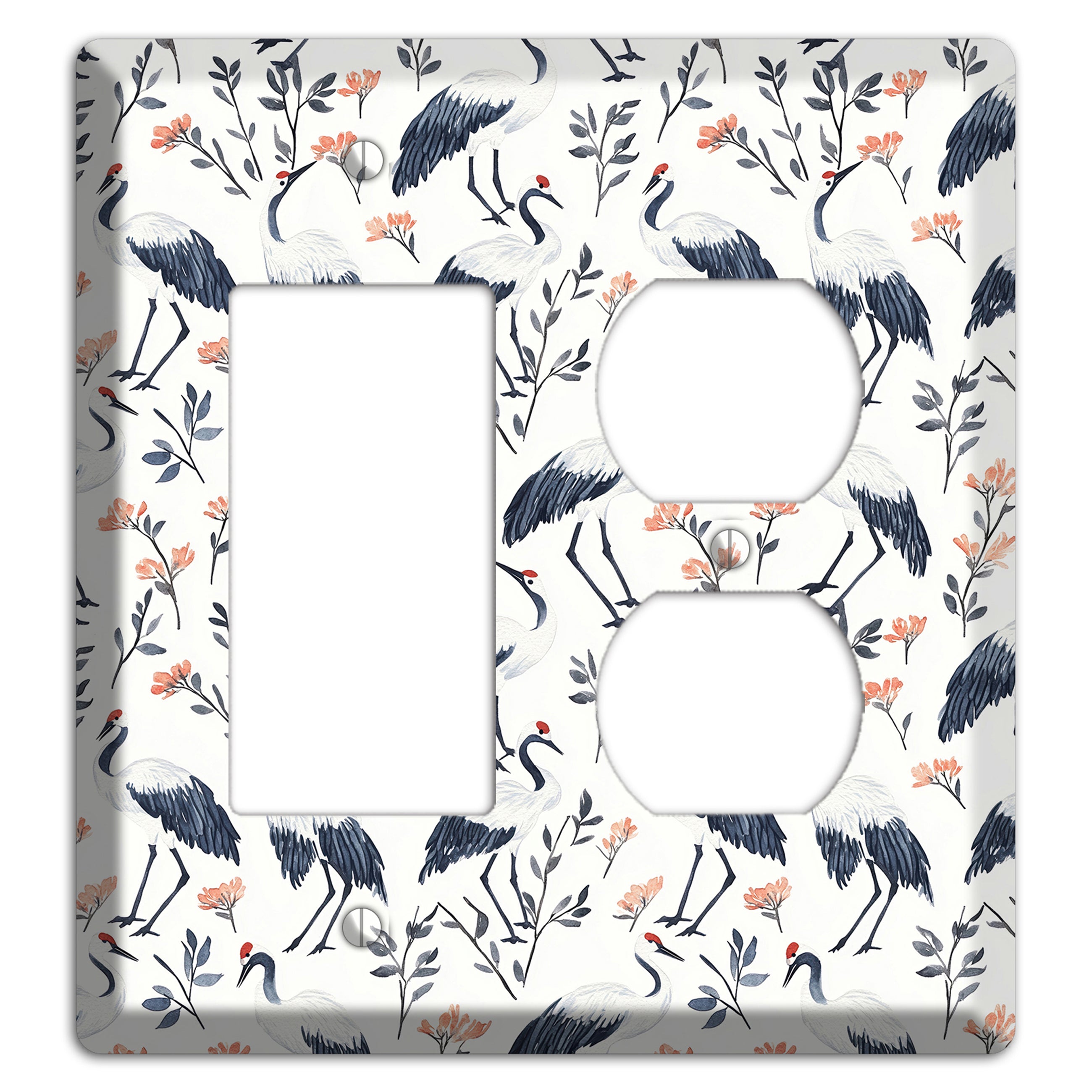 Slate & Coral Marsh Rocker / Duplex Wallplate