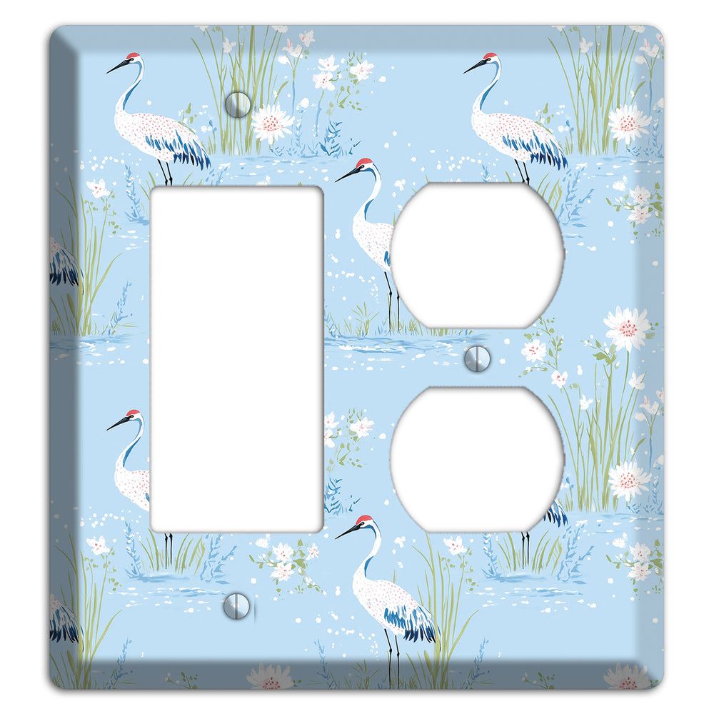 Powder Blue Marsh Rocker / Duplex Wallplate