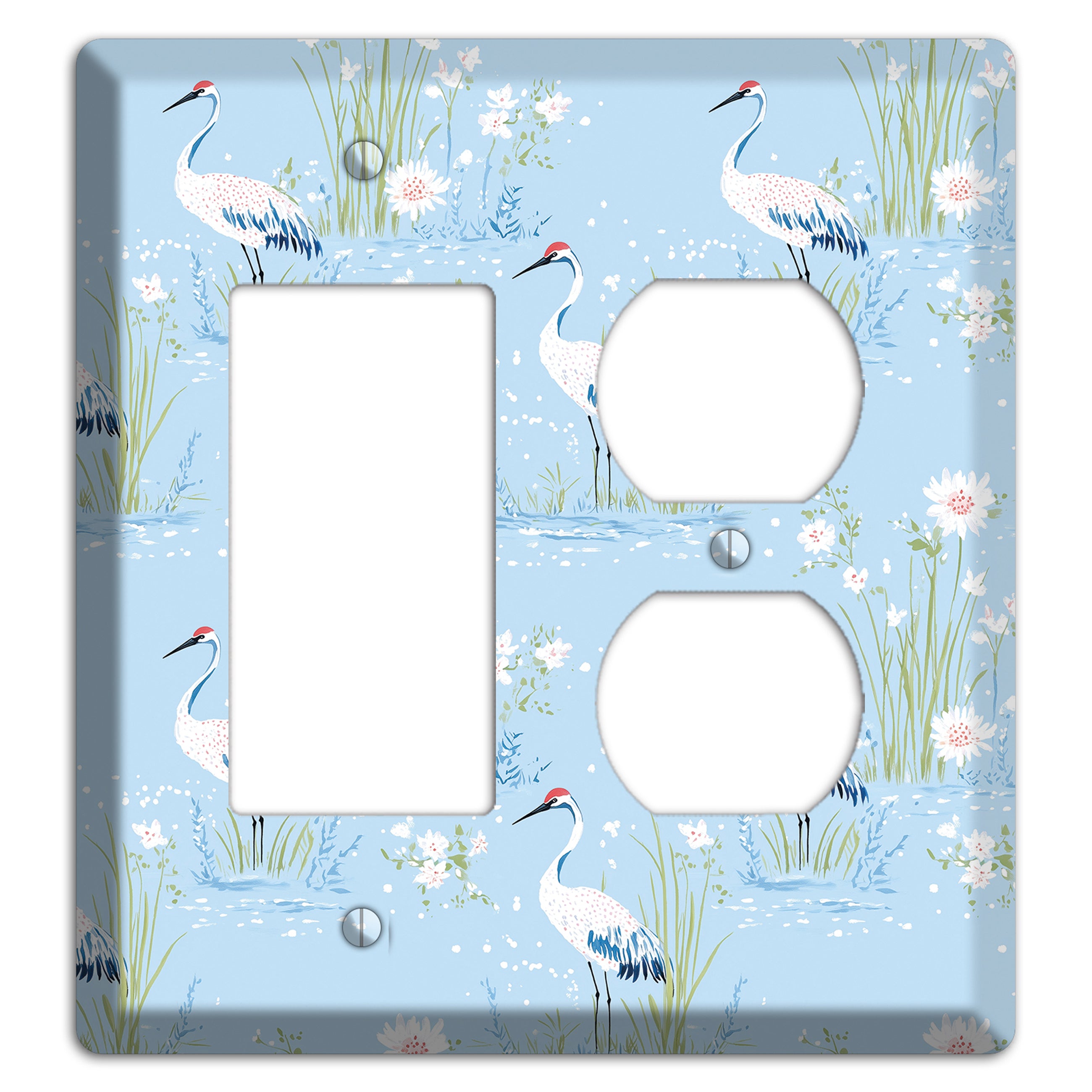 Powder Blue Marsh Rocker / Duplex Wallplate