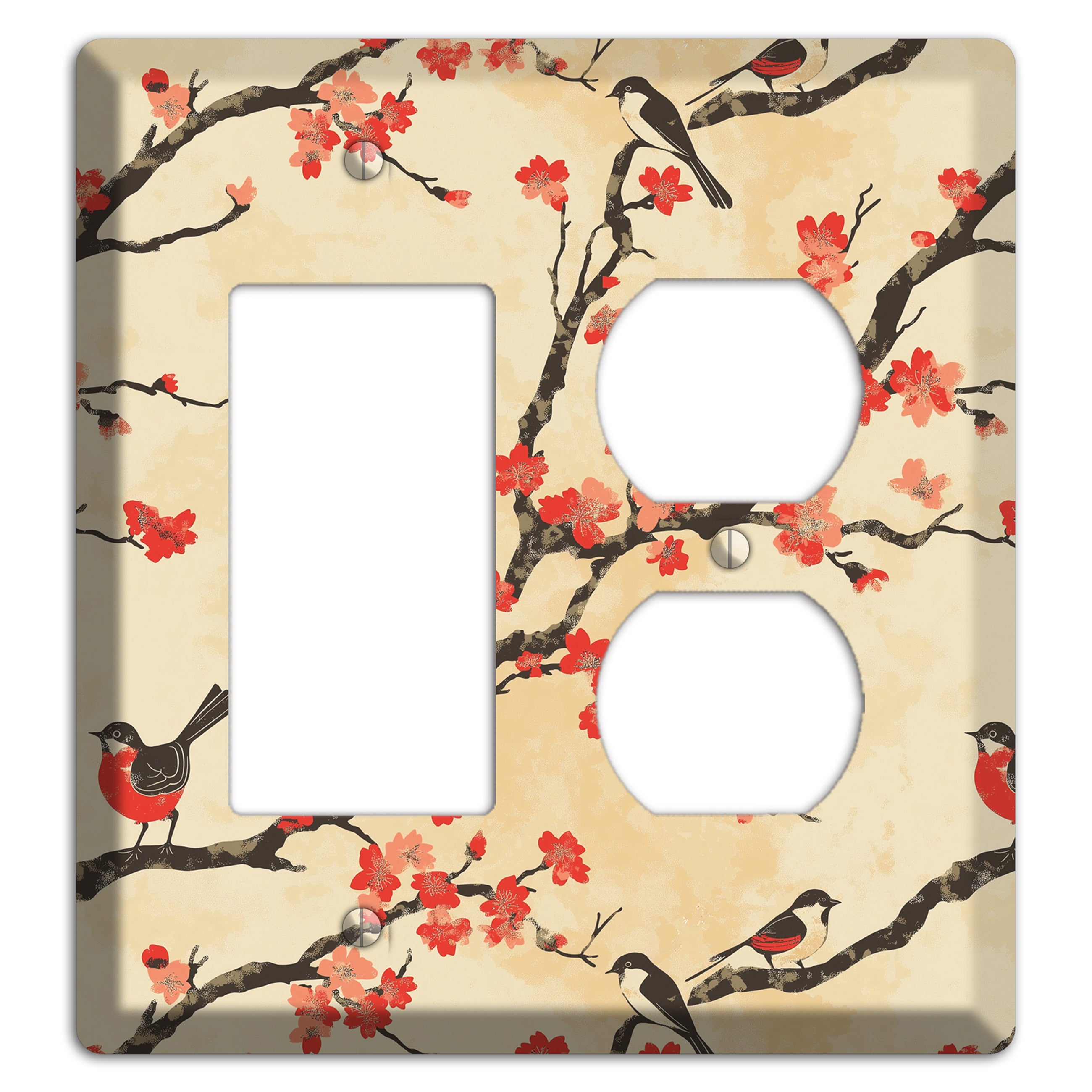 Blossom & Wing Rocker / Duplex Wallplate