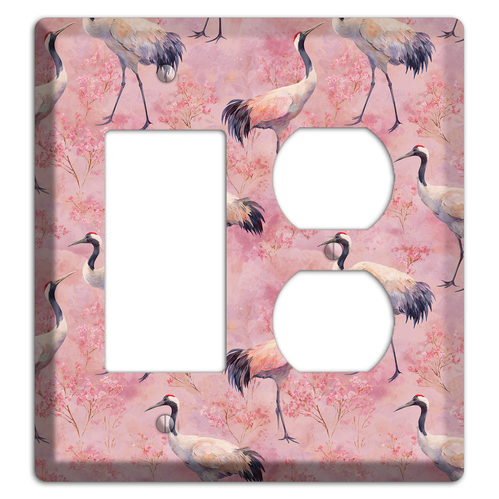 Blush Crane Reverie Rocker / Duplex Wallplate
