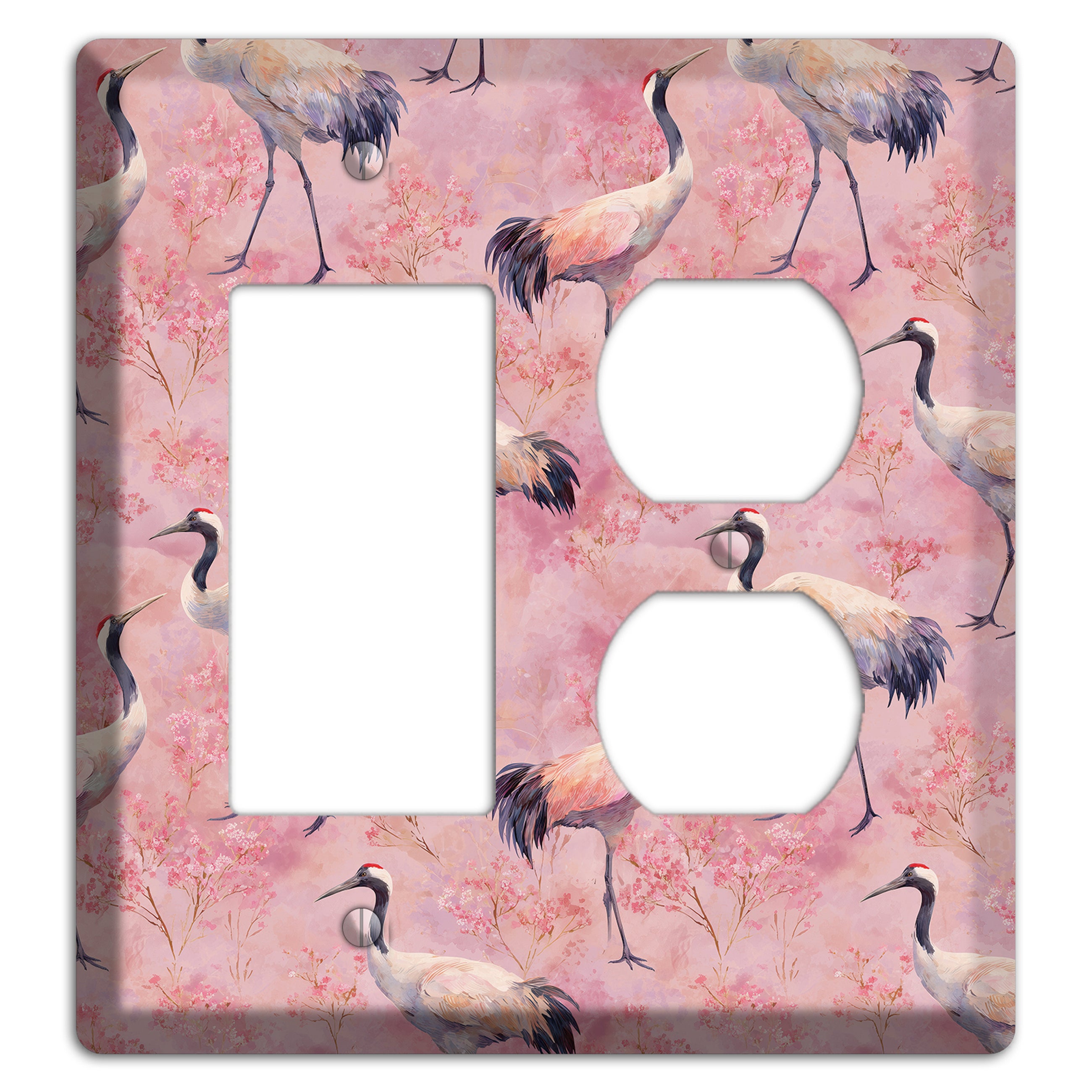 Blush Crane Reverie Rocker / Duplex Wallplate