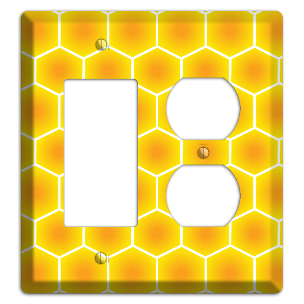 Liquid Gold Grid Rocker / Duplex Wallplate
